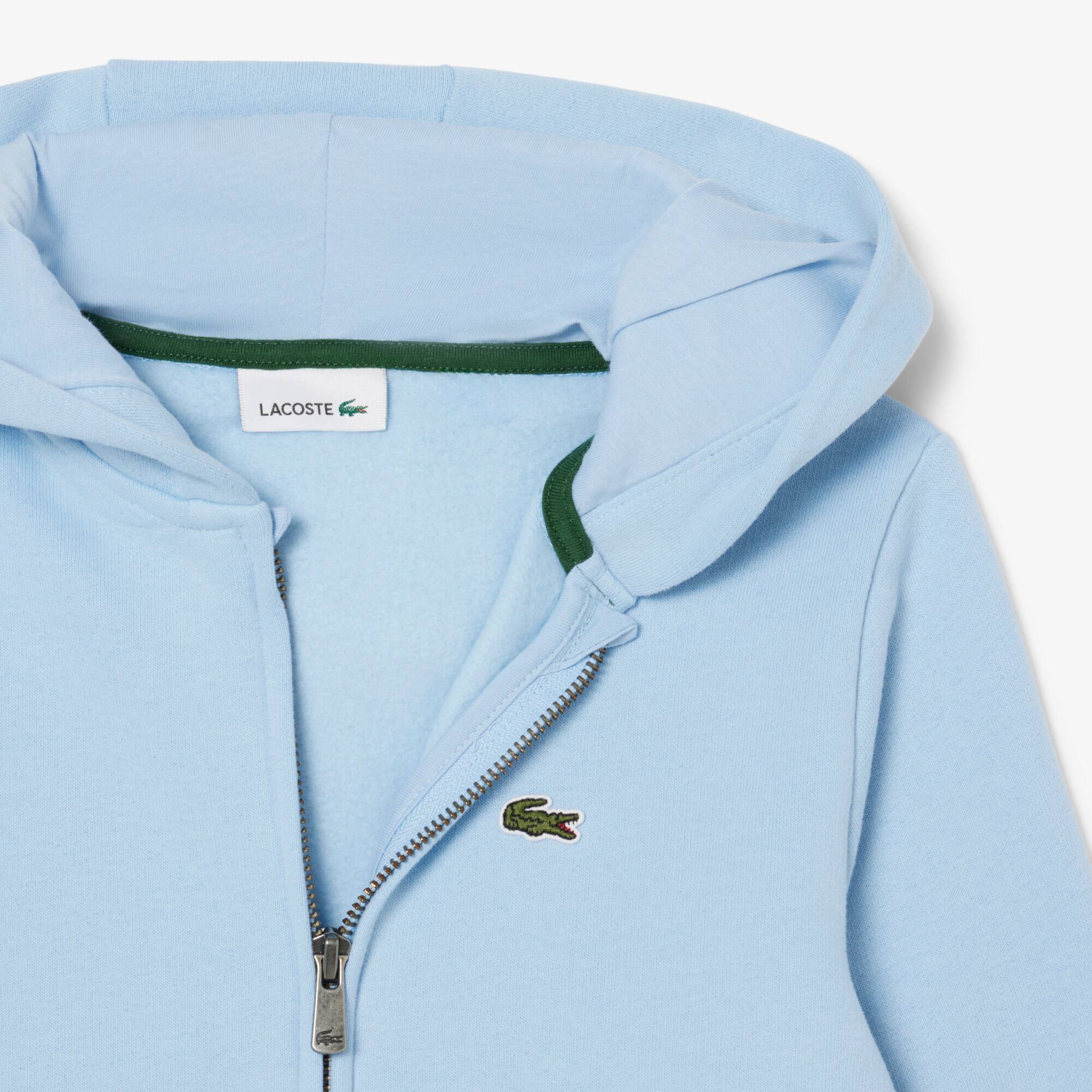Thumbnail - Lacoste Hoodie aus Fleece mit Reißverschluss - Pastellblau Size 7 - 7A