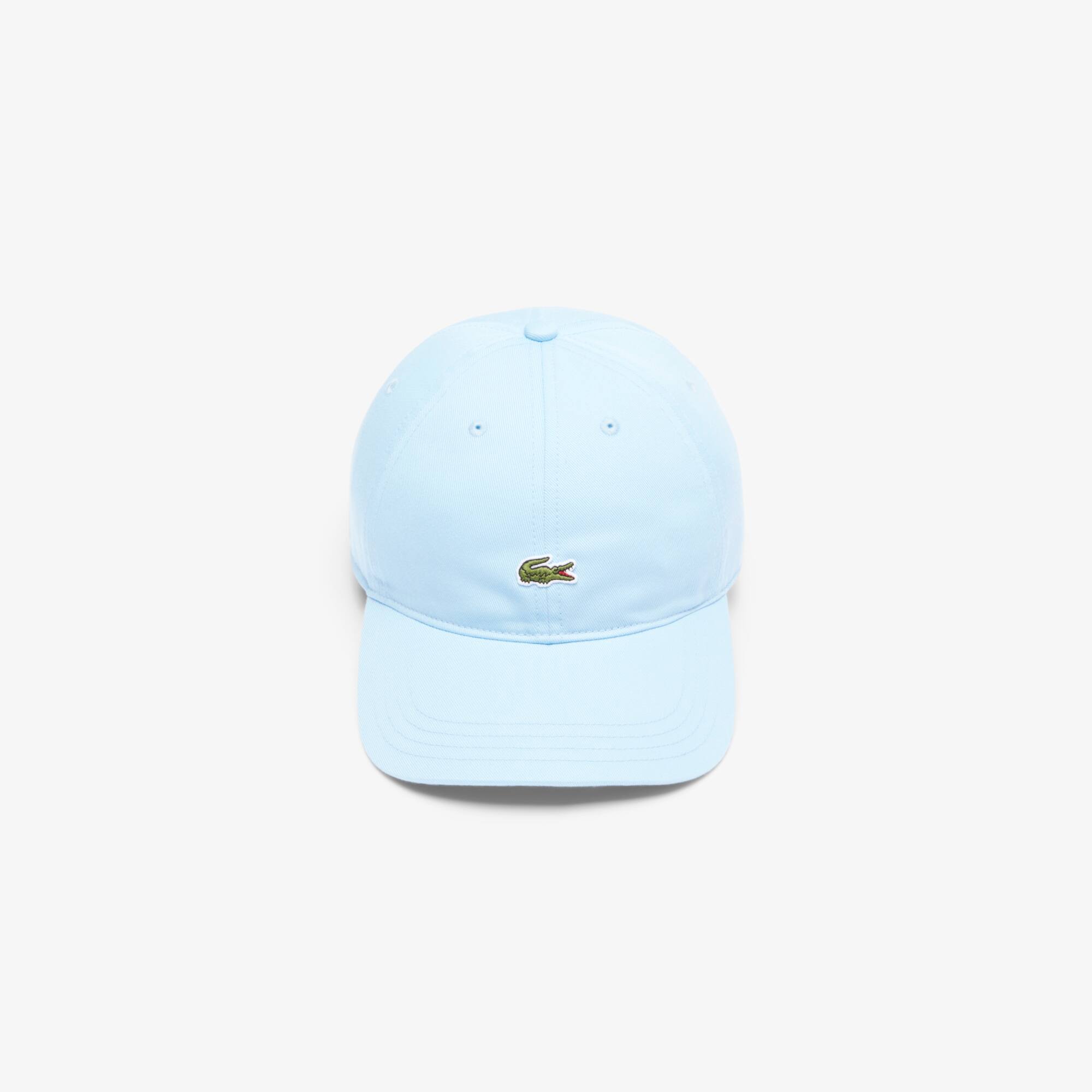 Thumbnail - Lacoste Kappe aus Baumwoll-Twill - Pastellblau Size One Size