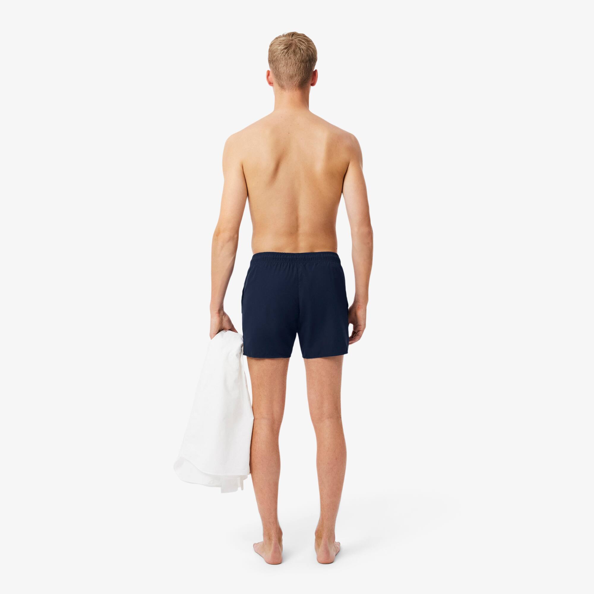 Thumbnail - Lacoste Schnell trocknende Badehose - Navy Blau / Grün Size S