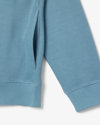 Sweatshirt aus Interlock mit hohem Kragen und Reißverschluss