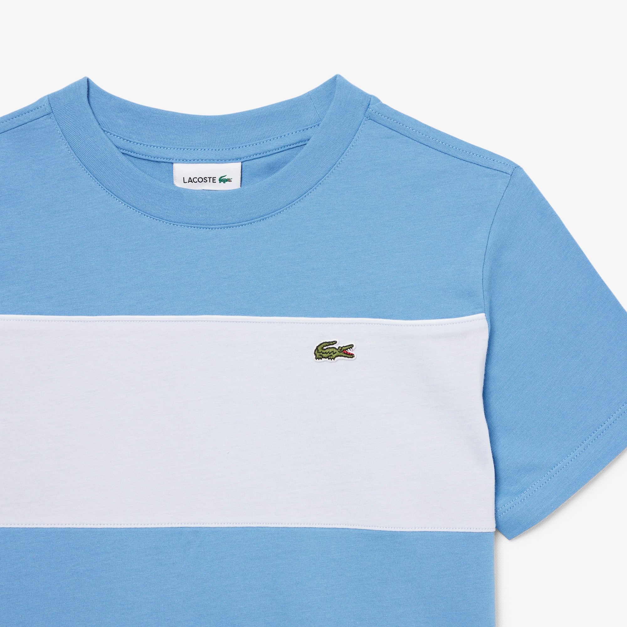 Thumbnail - Lacoste T-Shirt aus Baumwolle mit Colorblock-Design - Blau Size 11 - 14A