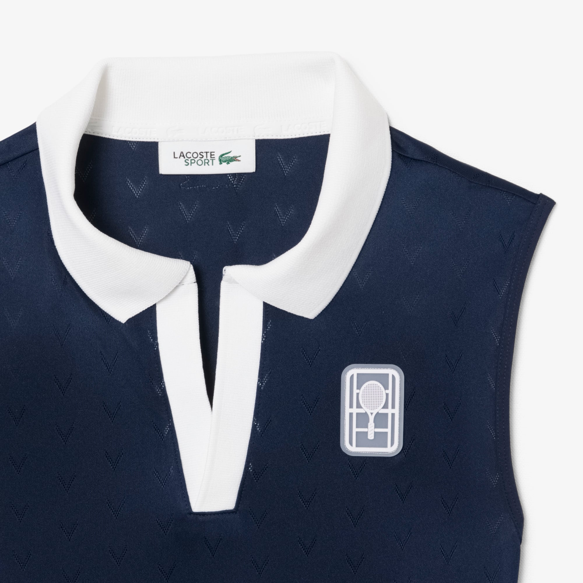 Thumbnail - Lacoste Gefüttertes Heritage-Tenniskleid mit Ultra-Dry-Technologie - Navy Blau Size 38