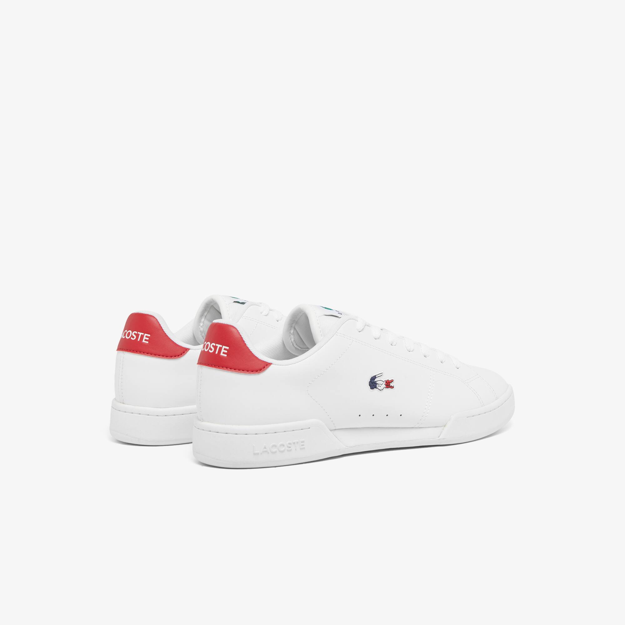 Thumbnail - Lacoste Herren-Sneakers Carnaby Cup aus Leder - WHT/NVY/RED Size 40.5