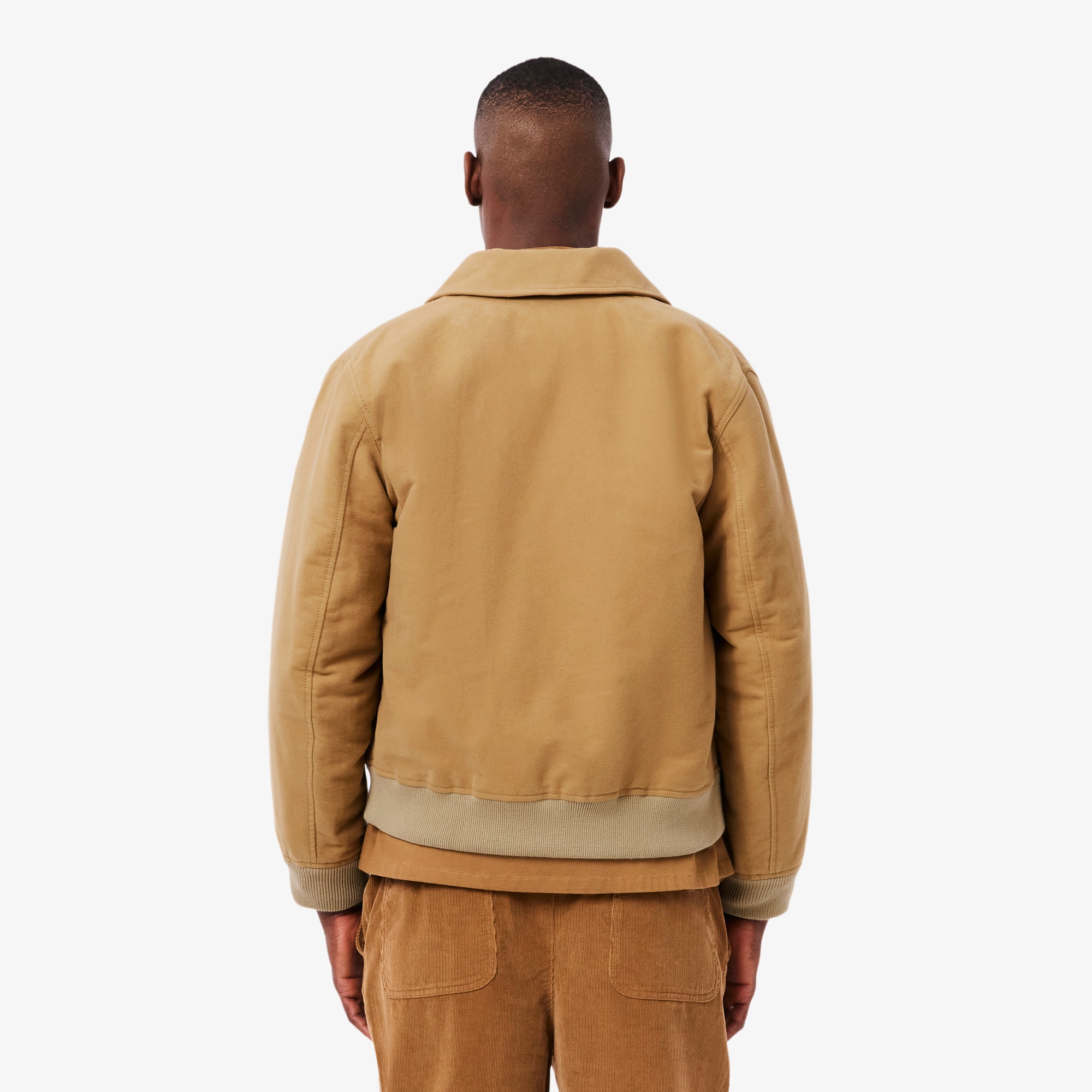 Thumbnail - Lacoste Wattierte Moleskin-Jacke - Beige Size 46 - S