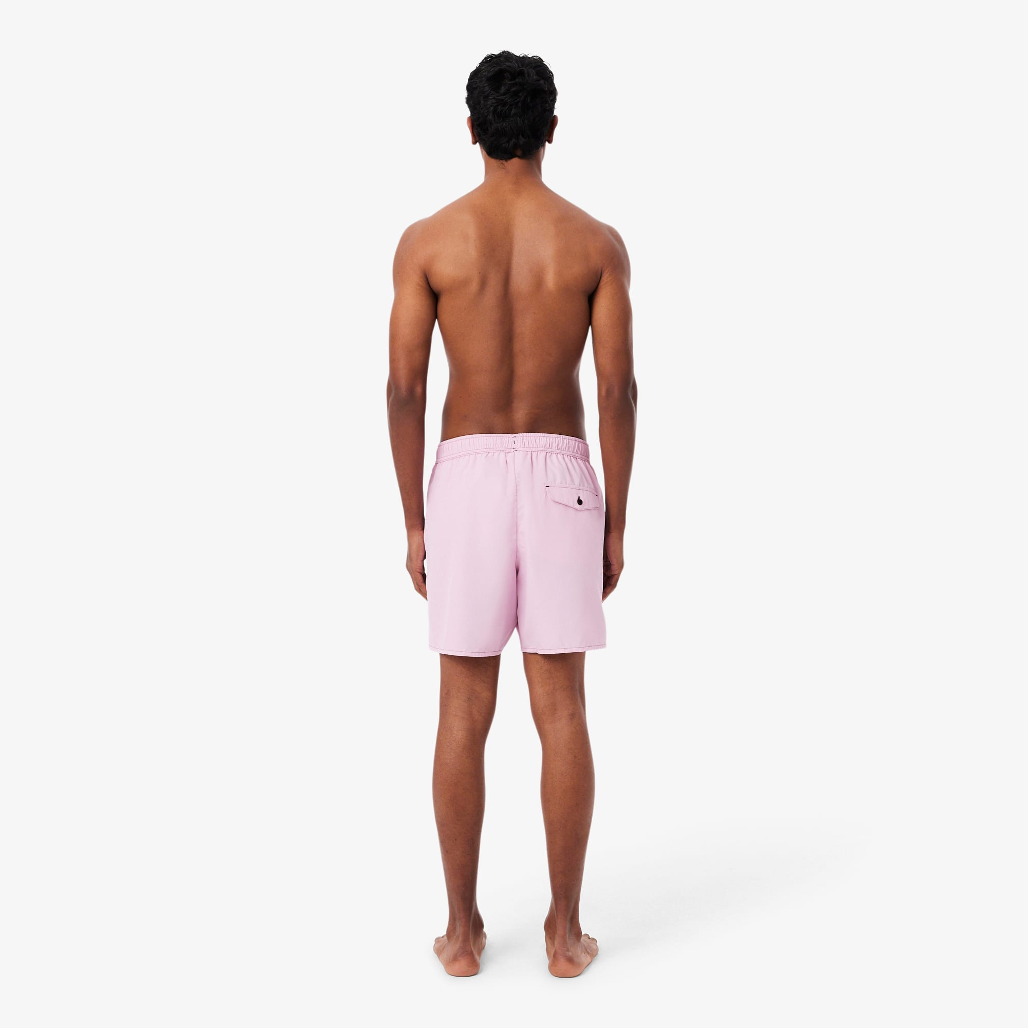 Thumbnail - Lacoste Halblange Badehose mit Tennis-Print - Rosa Size 6 - XL