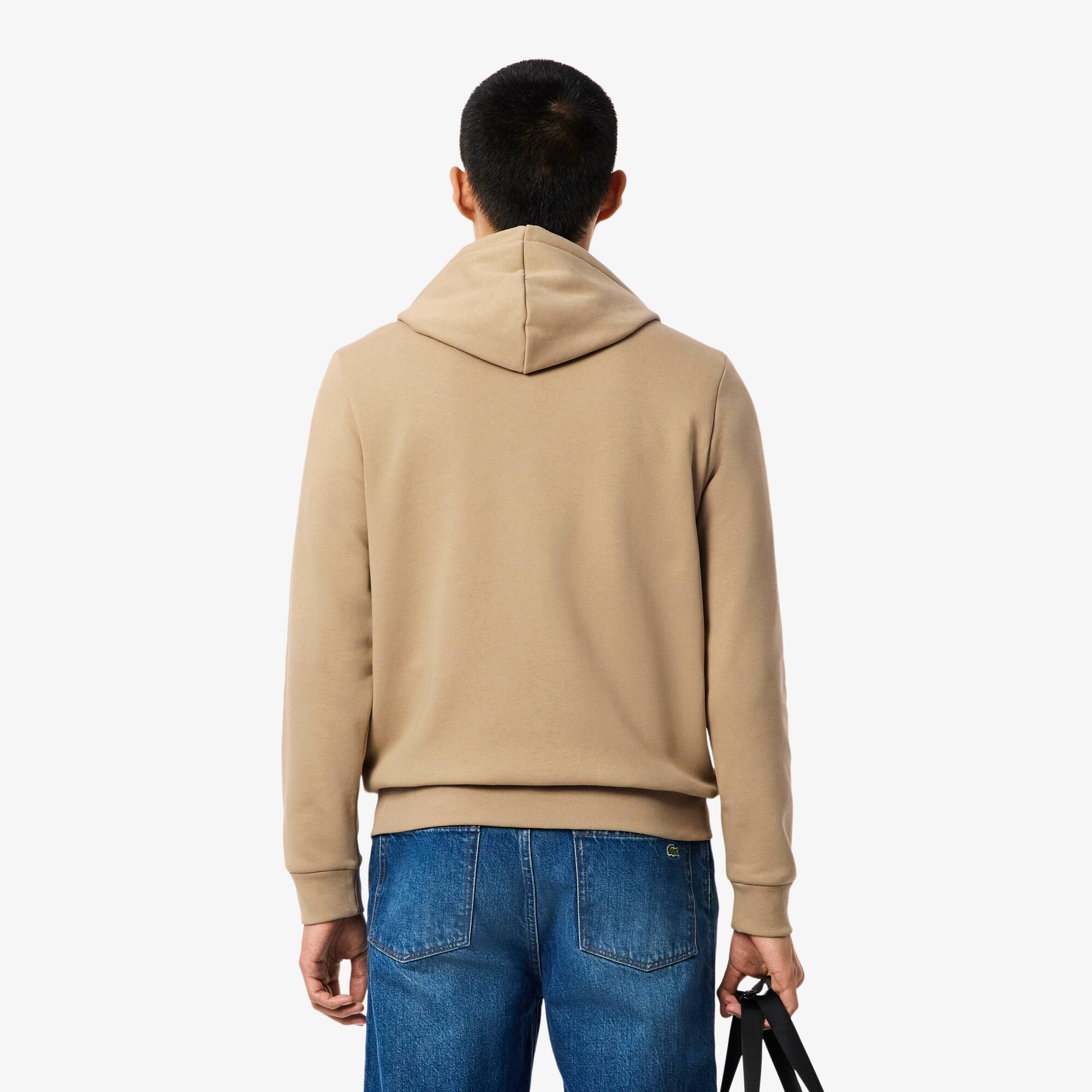 Thumbnail - Lacoste Hoodie aus Fleece mit Reißverschluss - Beige Size XS