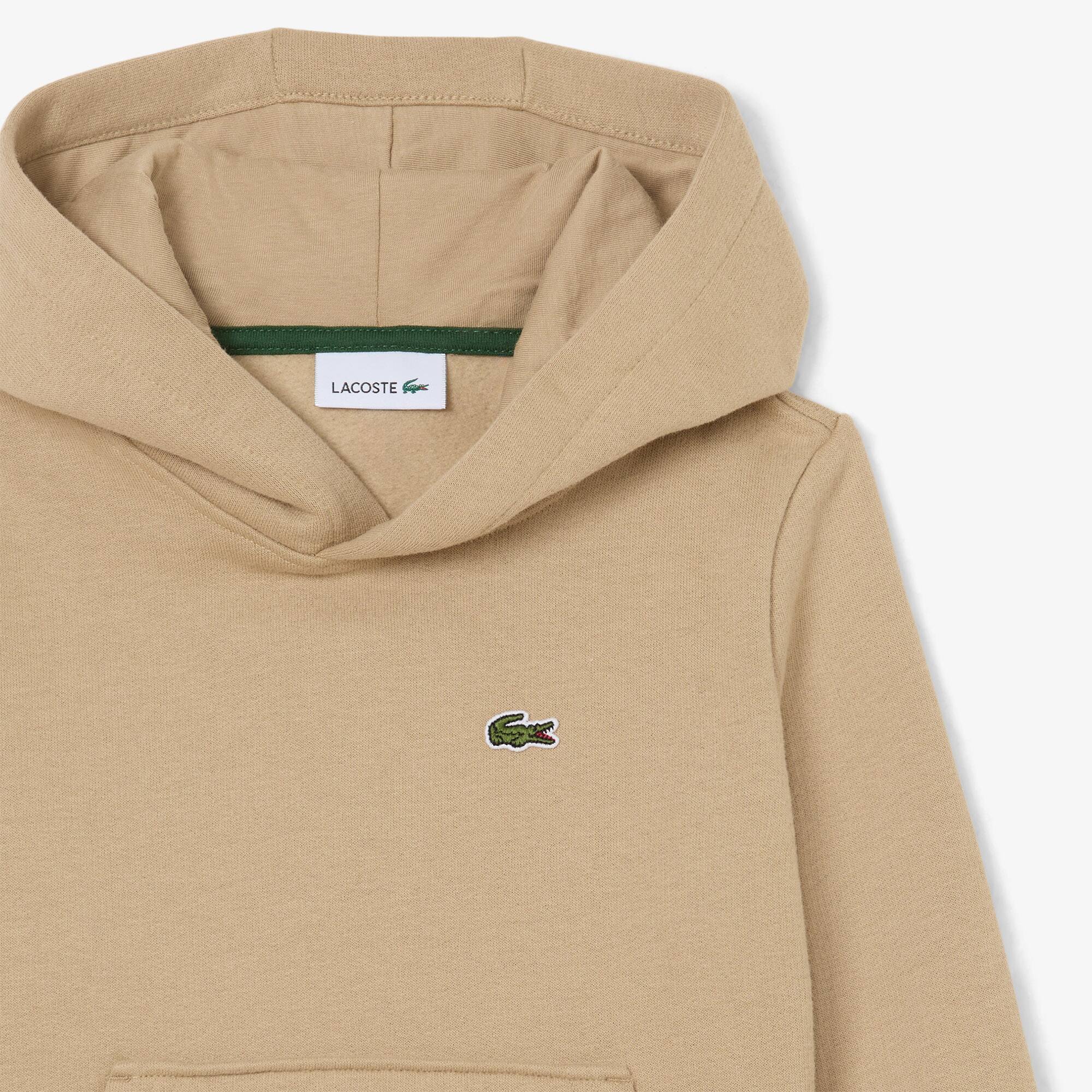 Thumbnail - Lacoste Fleece-Hoodie mit Kängurutasche - Beige Size 7 - 7A