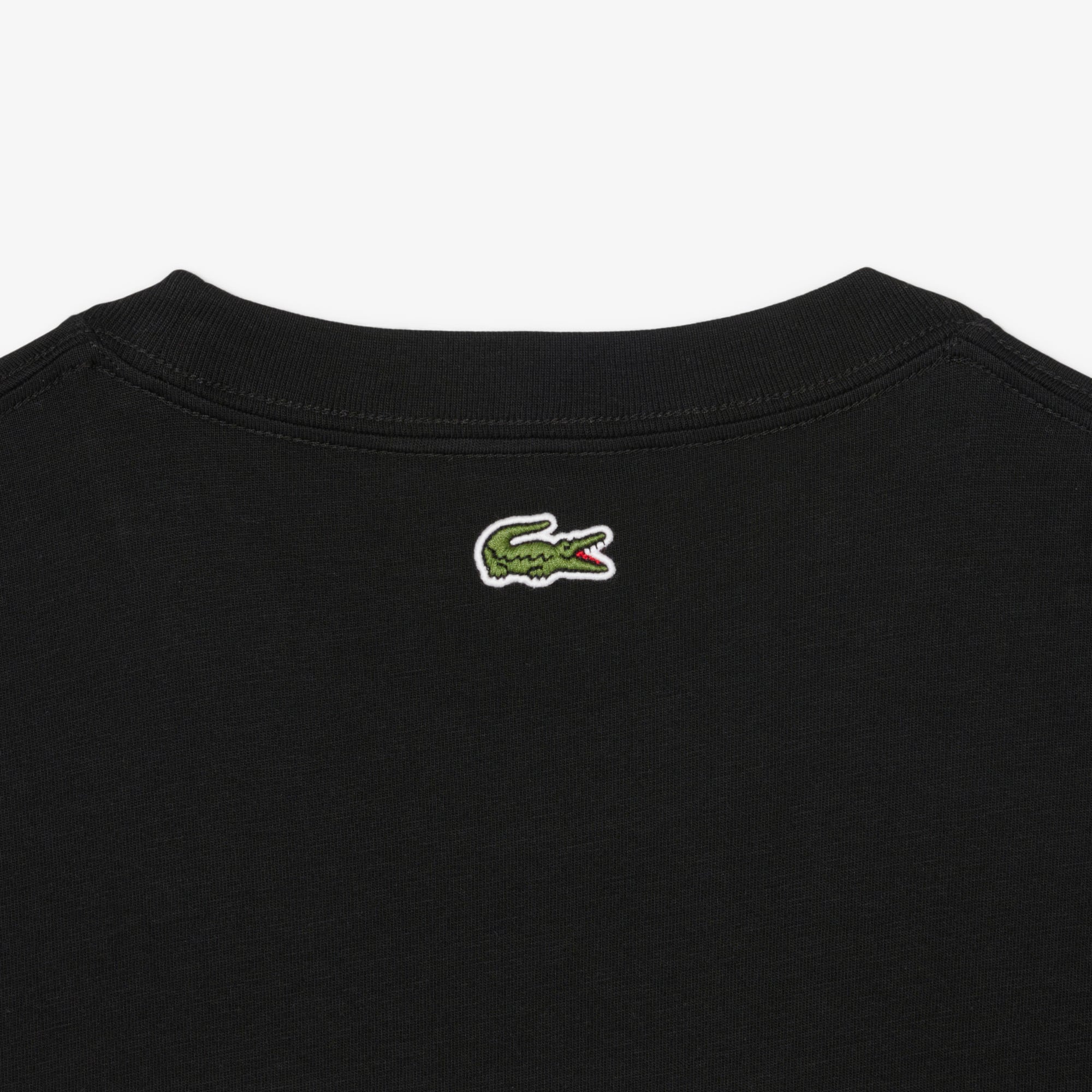 Thumbnail - Lacoste T-Shirt aus schwerer Baumwolle mit Print - Schwarz Size S