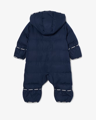 Babyoverall aus Taft mit Kapuze