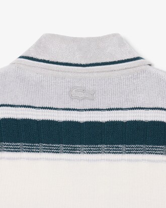 Runway Pullover mit Polokragen und strukturierten Streifen