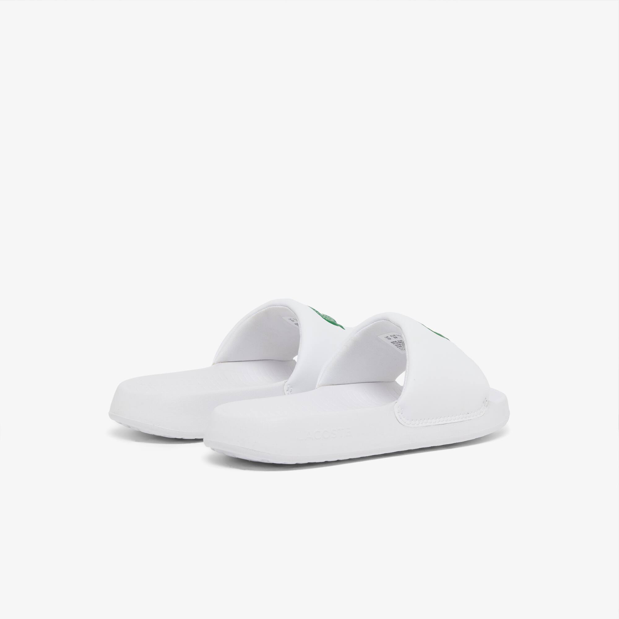 Thumbnail - Lacoste Kinder-Schlappen Serve Slide 1.0 - WHITE/DARK GREEN Size 32