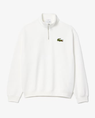 Loose Fit-Sweatshirt mit Badge im Nacken und Reißverschluss