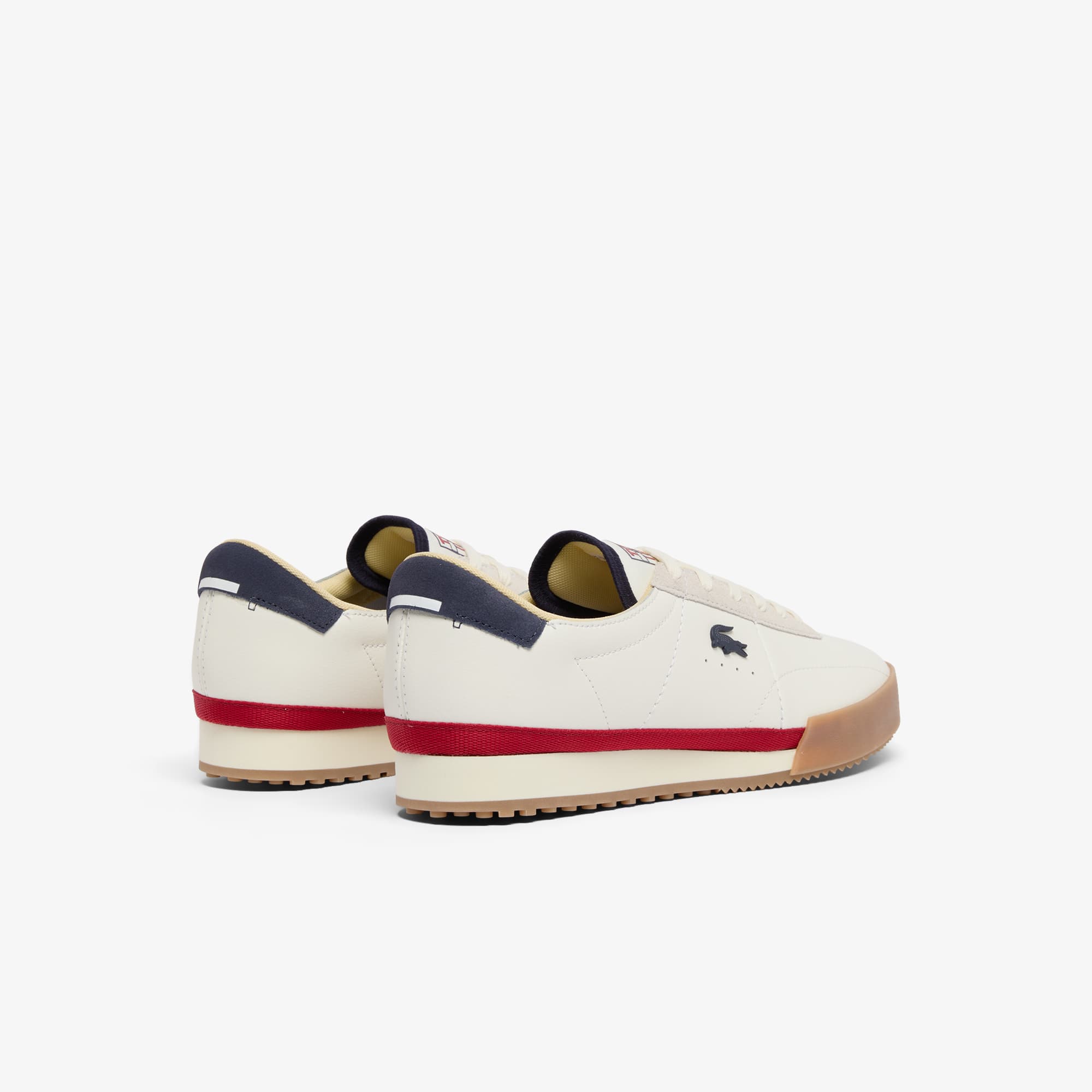 Thumbnail - Lacoste Herren-Sneakers Aura - WHT/NVY/RED Size 44.5