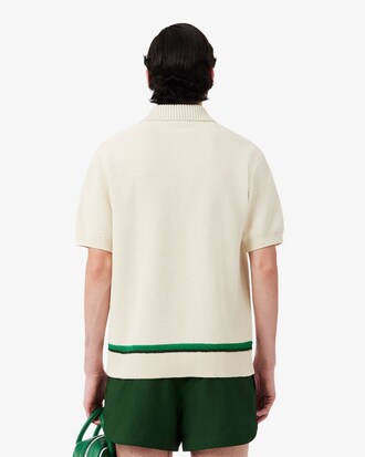 Pullover Runway aus Piqu&eacute; mit Polokragen und blumigem Krokodil