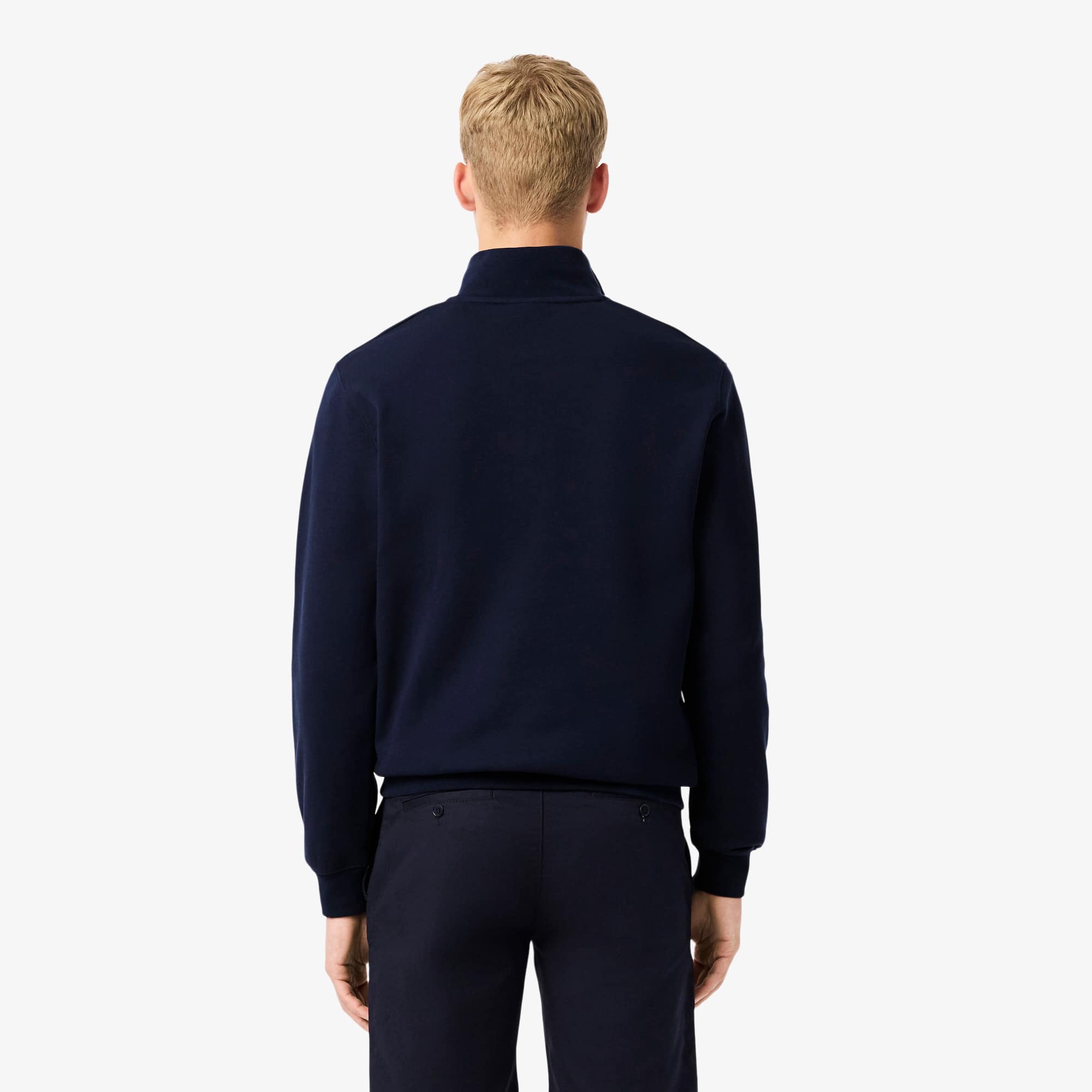Thumbnail - Lacoste Fleece-Sweatshirt mit Reißverschluss und hohem Kragen - Navy Blau Size 4XL