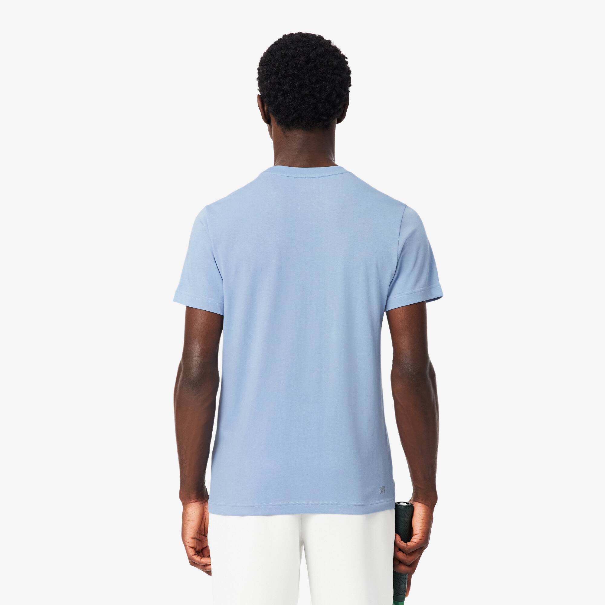 Thumbnail - Lacoste Sport-T-Shirt mit Print - Hellblau Size S