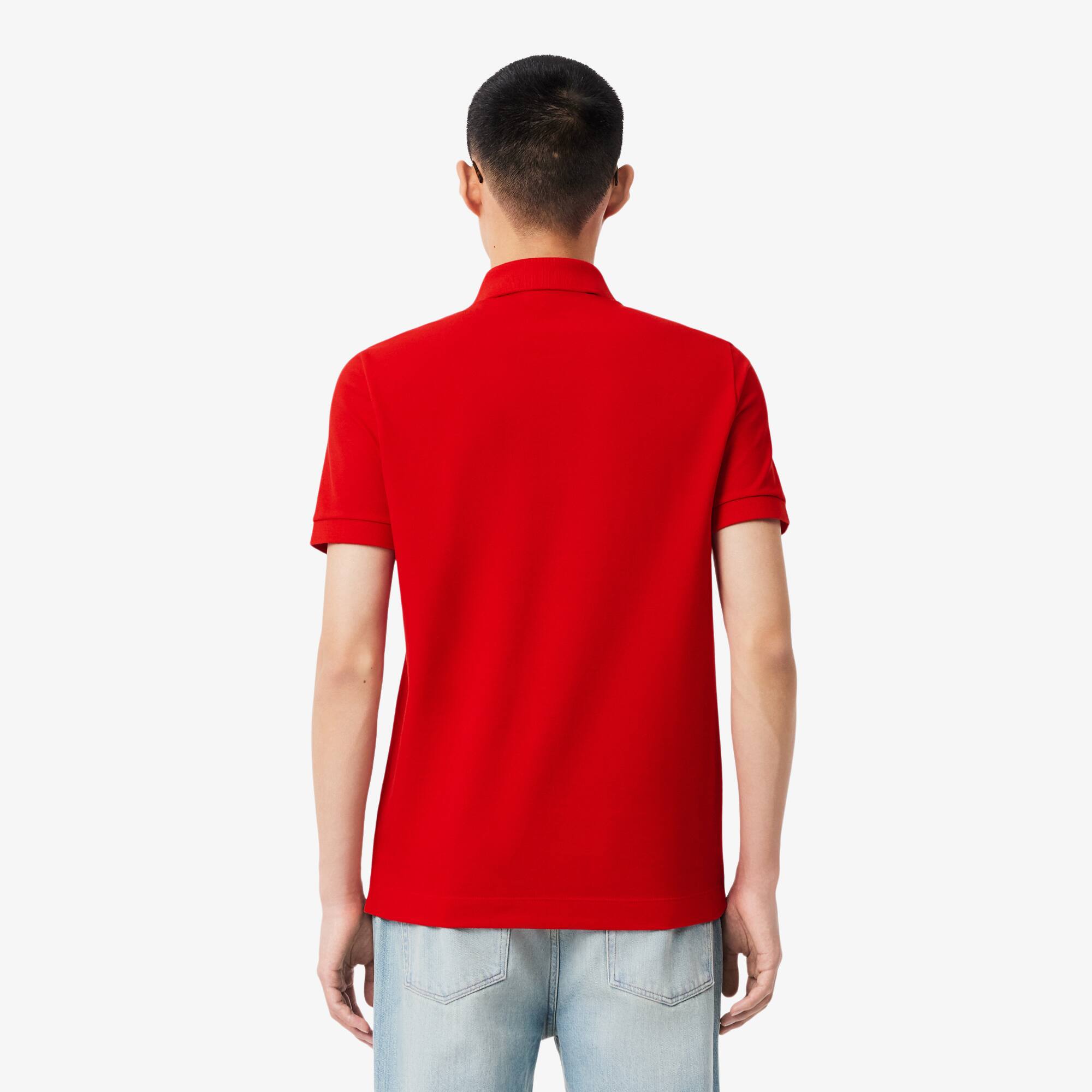 Thumbnail - Lacoste Regular Fit-Polohemd Paris aus Stretch-Piqué - Rot Size 11 - 6XL