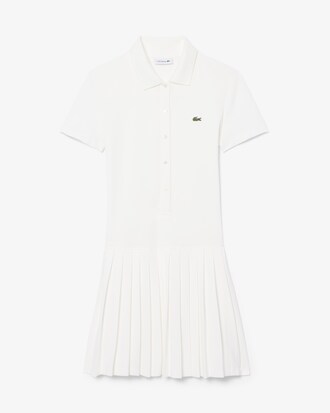 Polokleid aus Stretch-Piqu&eacute; mit Falten