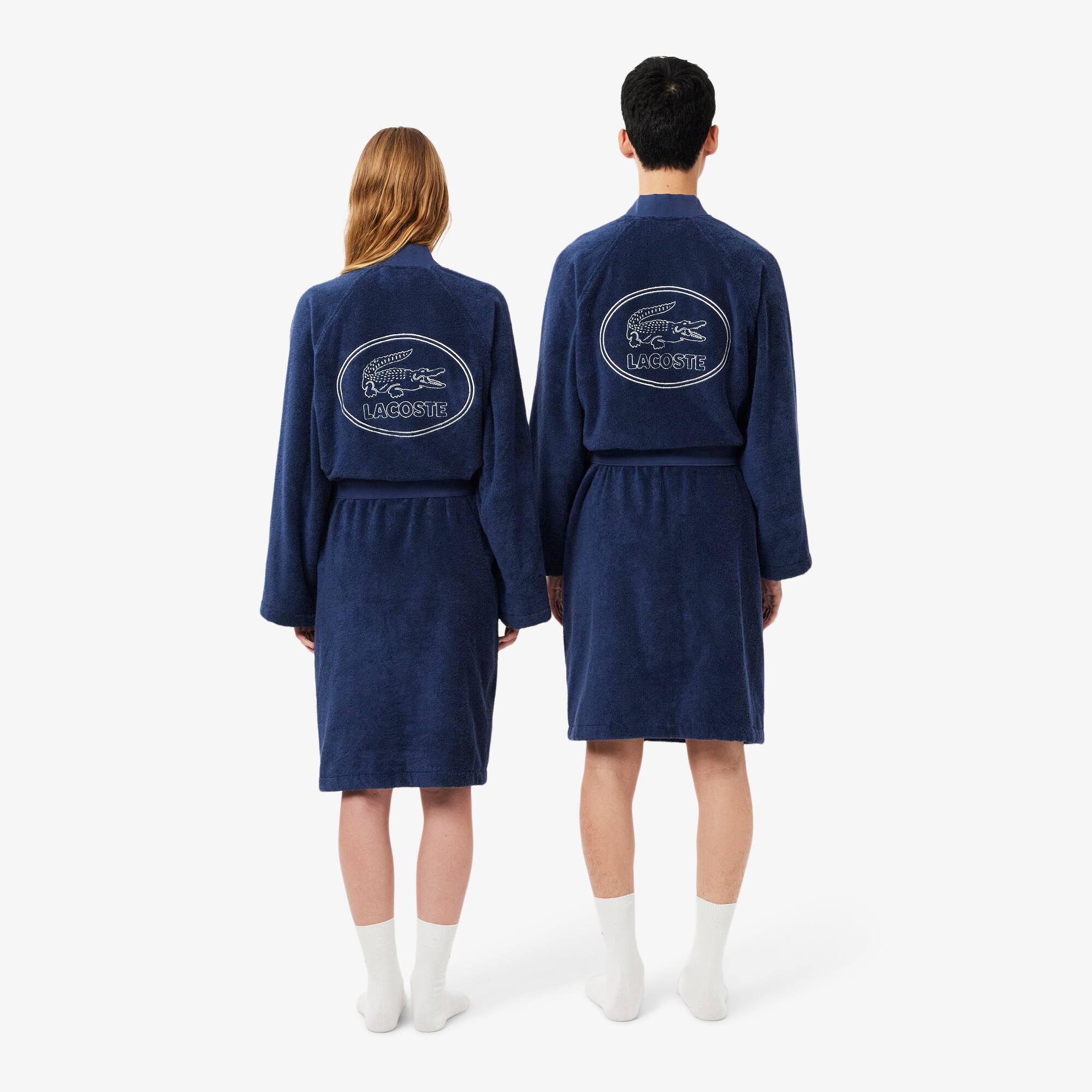 Thumbnail - Lacoste L Defilé Bademantel - NAVY LUREX Size L