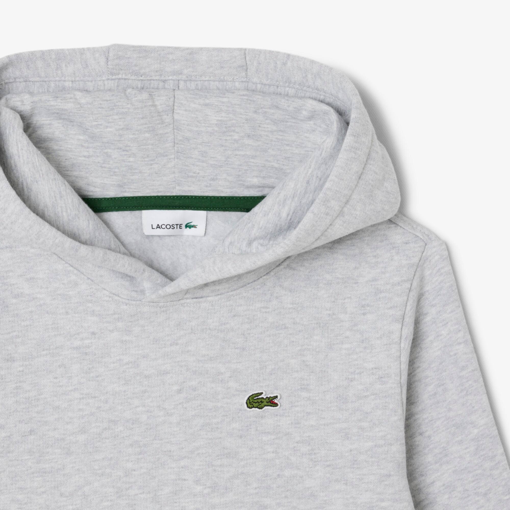 Thumbnail - Lacoste Fleece-Hoodie mit Kängurutasche - Heidekraut Grau Size 11 - 14A