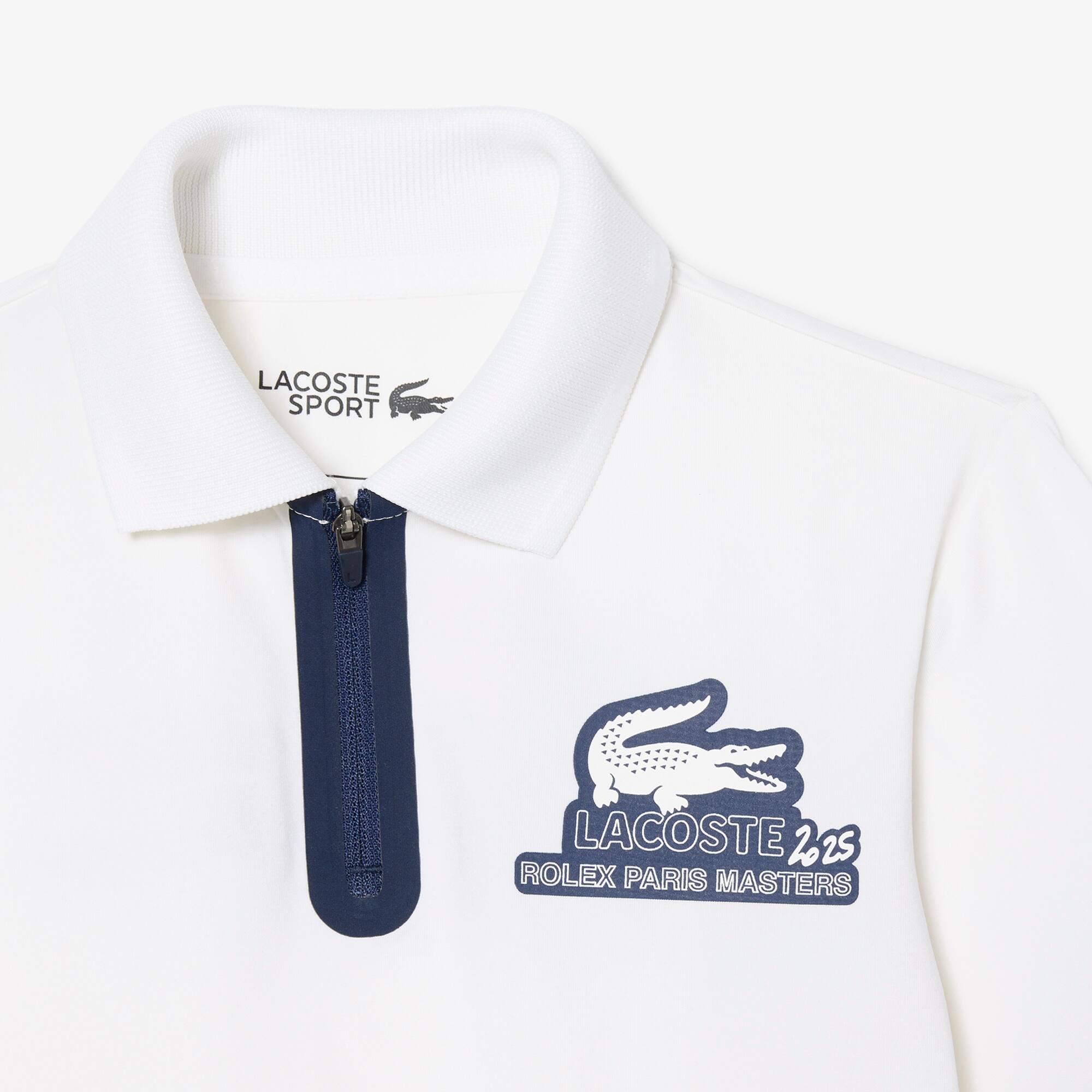 Thumbnail - Lacoste Kinder-Polohemd Rolex Paris Masters Edition Ball - Weiß Size 8 Jahre