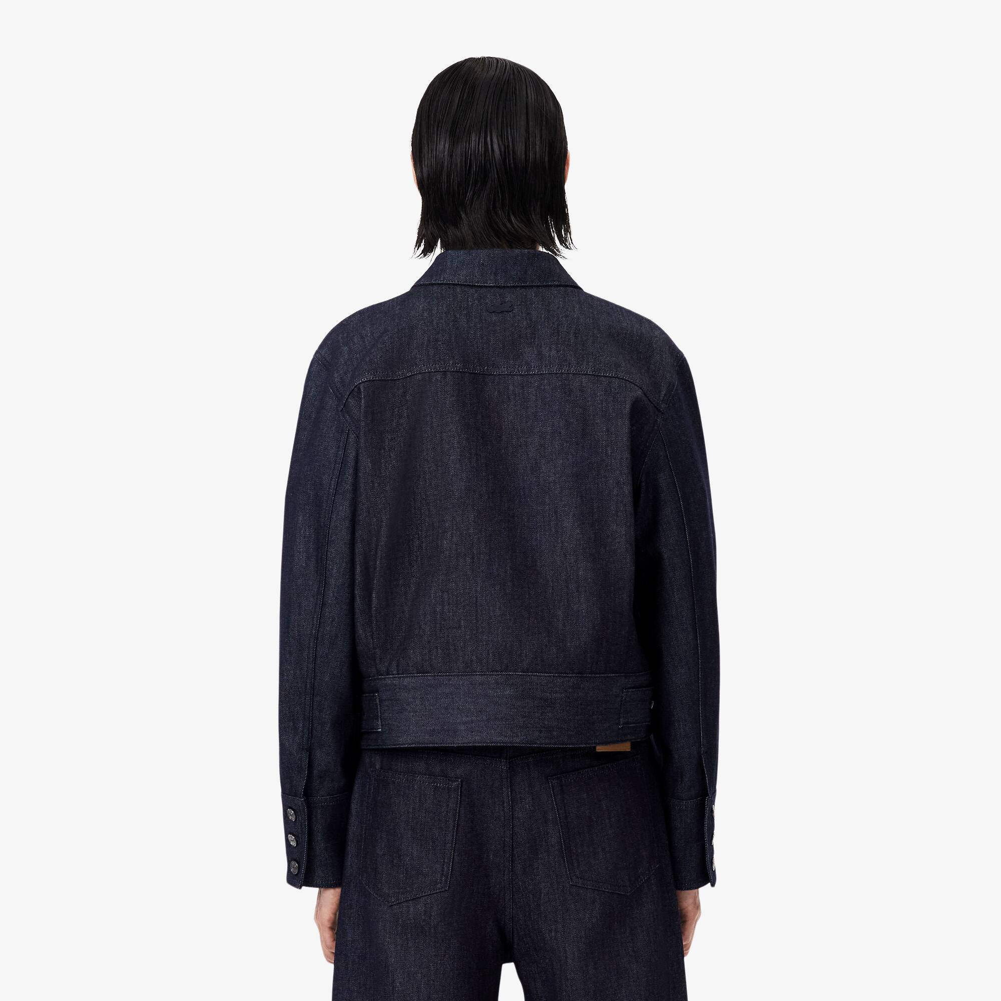 Thumbnail - Lacoste Jacke Runway aus indigoblauem Denim - Blau Size 48 - S-M
