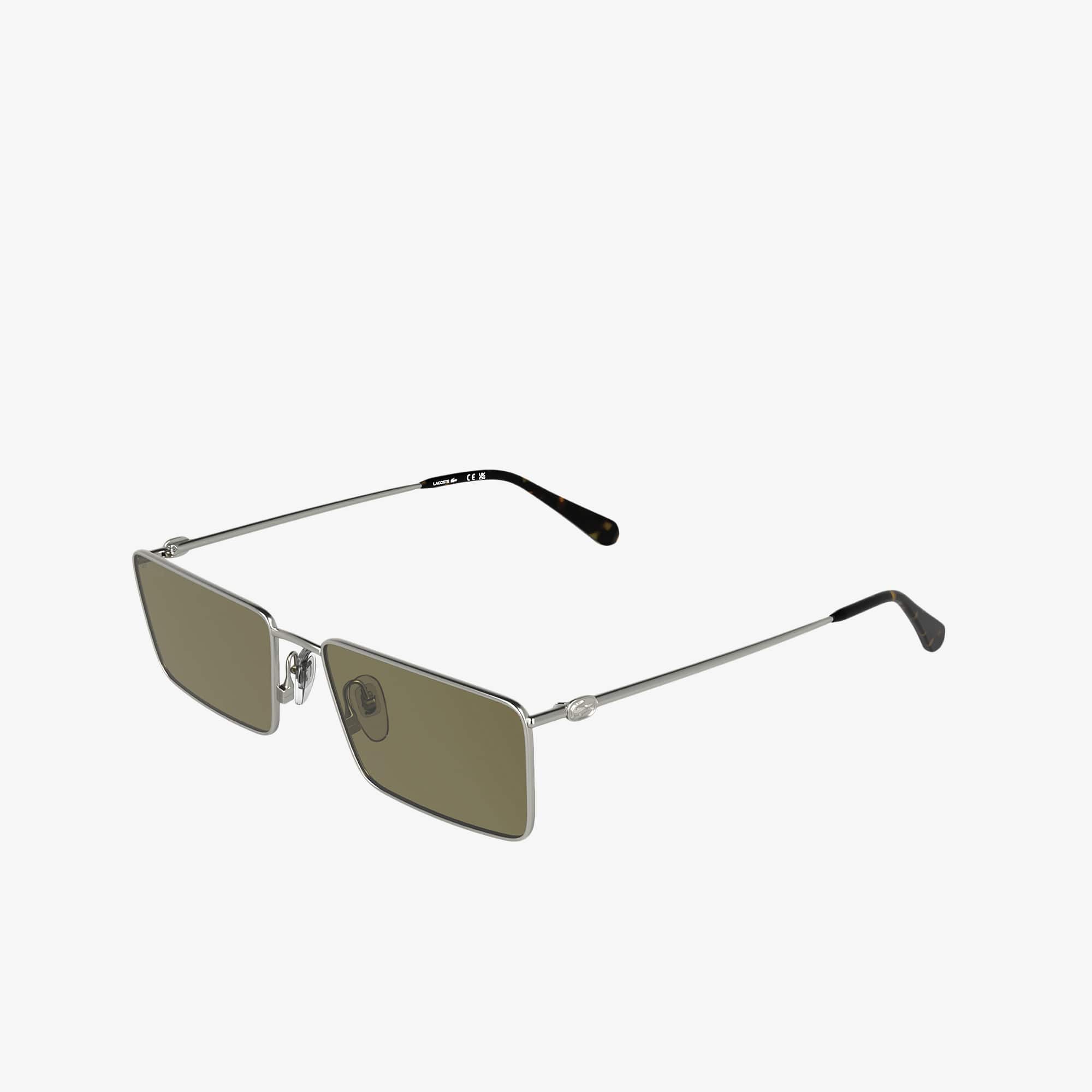 Thumbnail - Lacoste Ikonische Metall-Sonnenbrille - SILVER/BROWN Size One Size