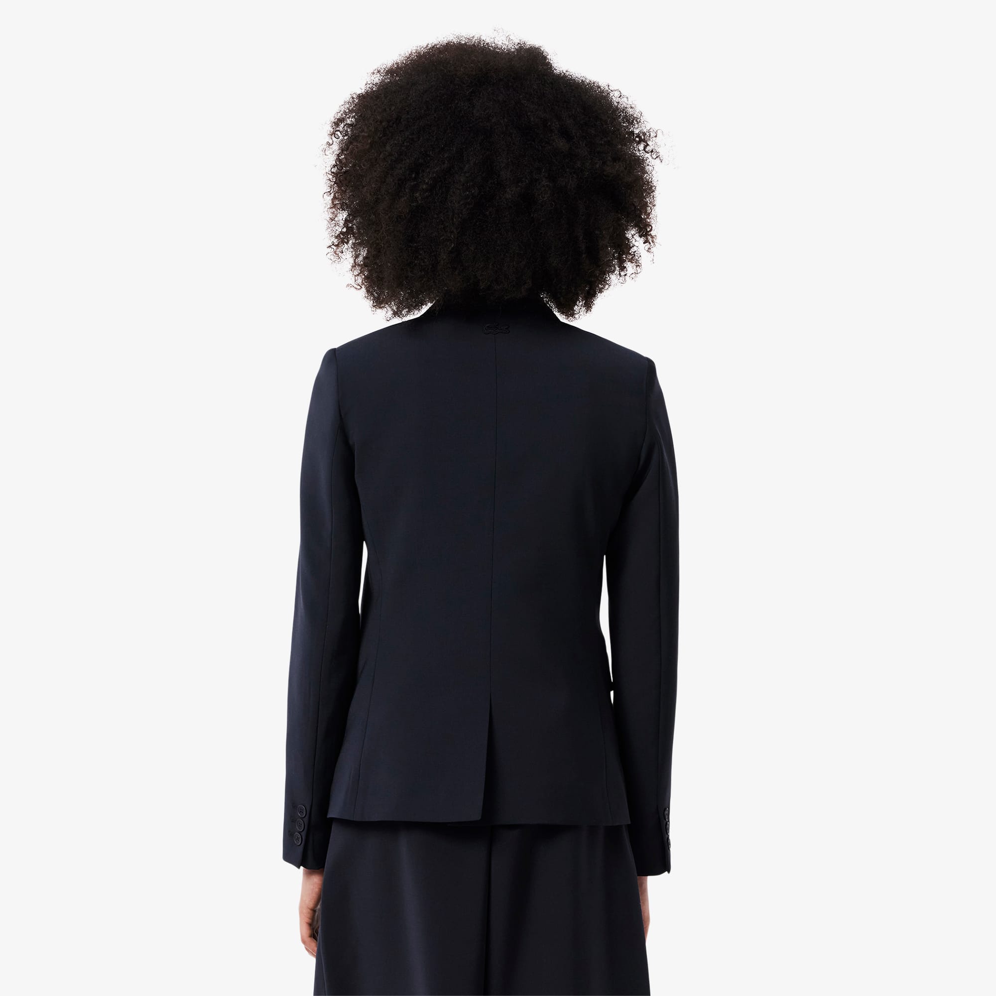 Thumbnail - Lacoste Slim Fit-Blazer aus Wolle mit gesticktem Krokodil - Navy Blau Size 38