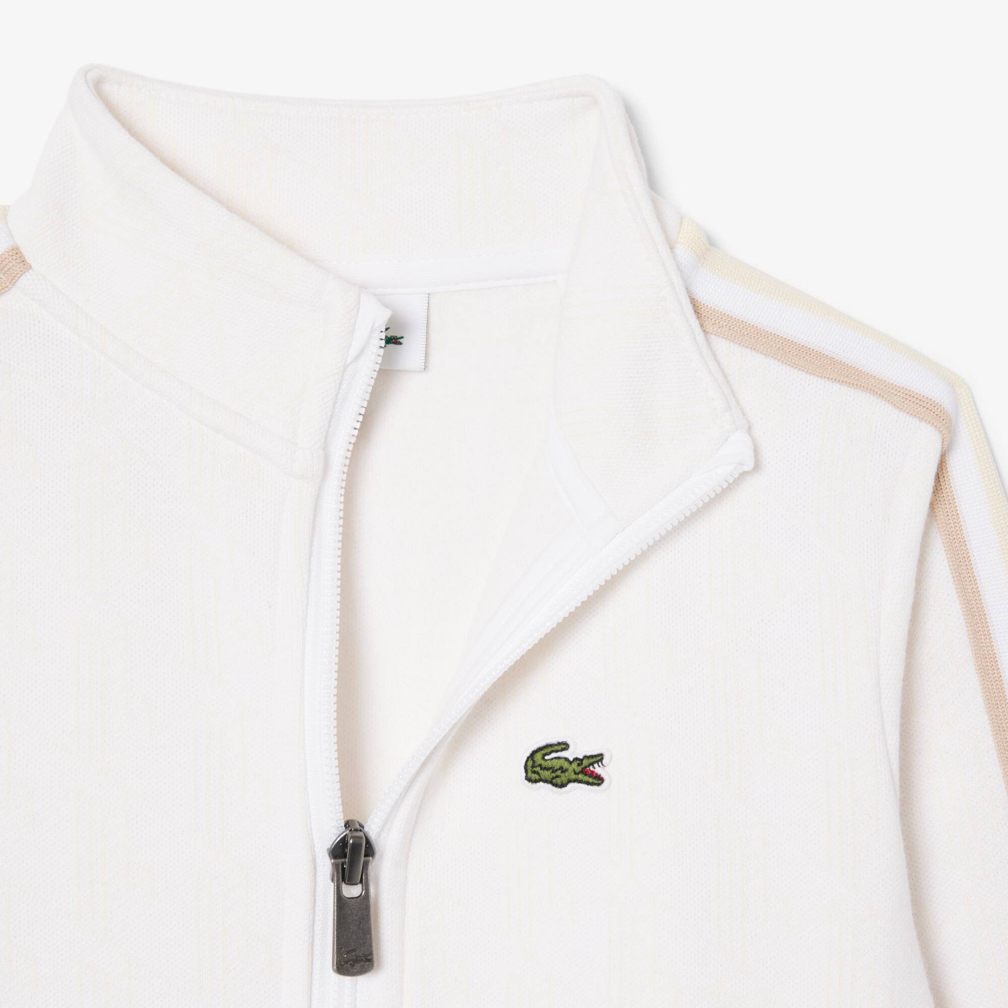 Thumbnail - Lacoste Unisex-Sweatshirt mit Monogramm, Reißverschluss und hohem Kragen - Weiß Size 6 - 6A