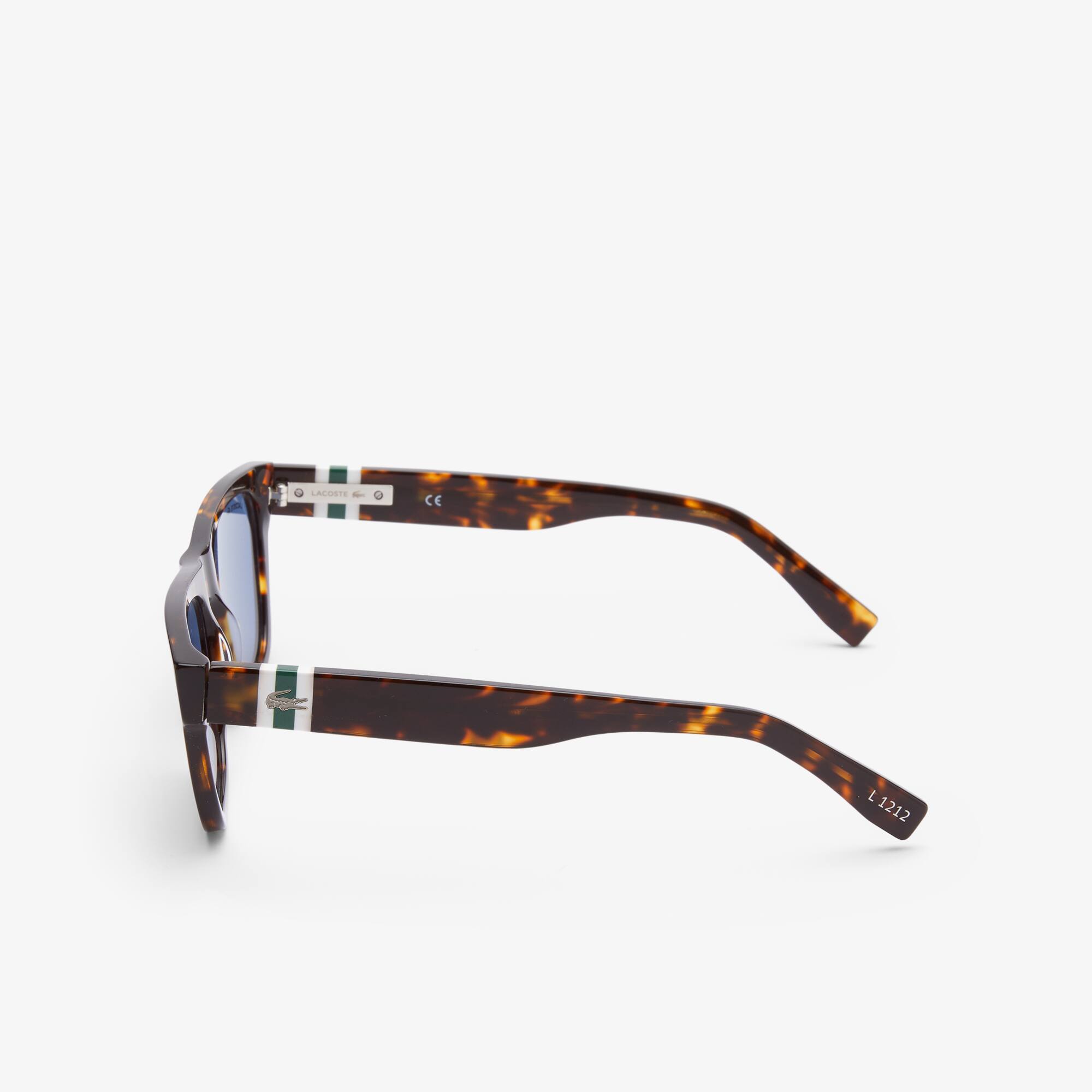 Thumbnail - Lacoste Rechteckige Acetat-Sonnenbrille L.12.12 - DARK HAVANA Size One Size