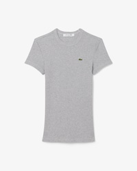 Slim Fit-T-Shirt aus gerippter Baumwolle