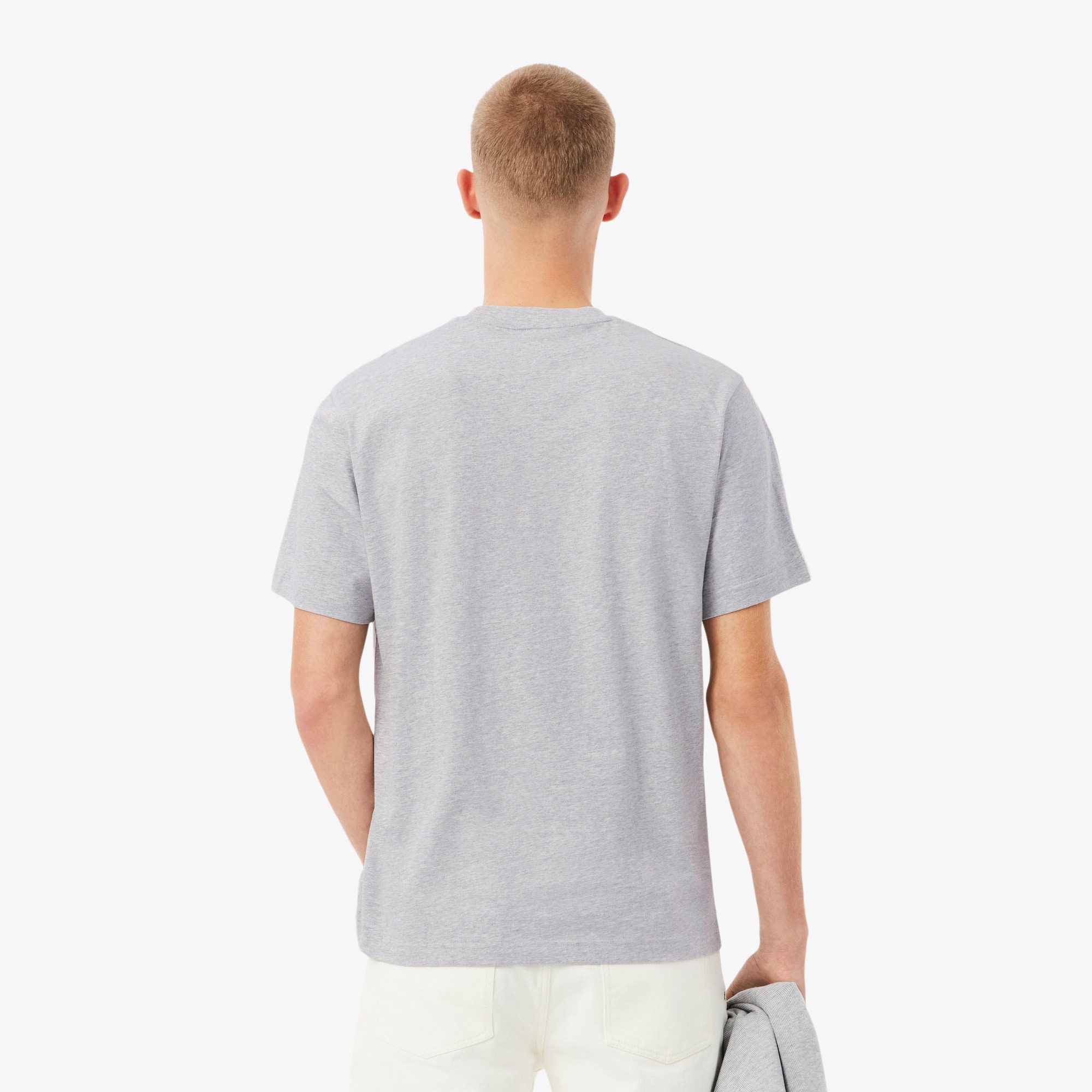 Thumbnail - Lacoste T-Shirt aus Baumwolle - Heidekraut Grau Size 6 - XL