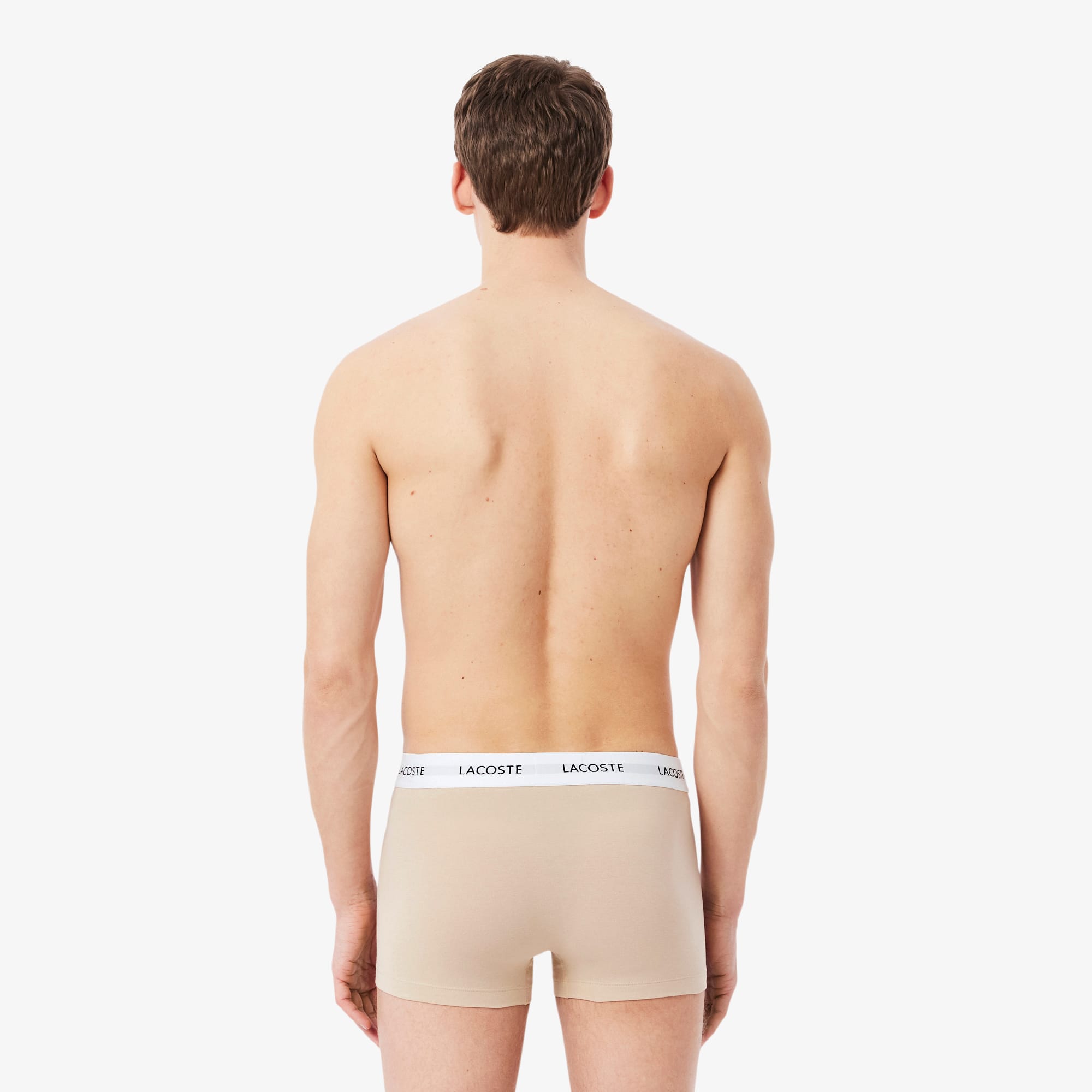 Thumbnail - Lacoste 3er-Pack Baumwoll-Stretch-Trunks - Beige / Marron Clair / Marron Size 6 - XL