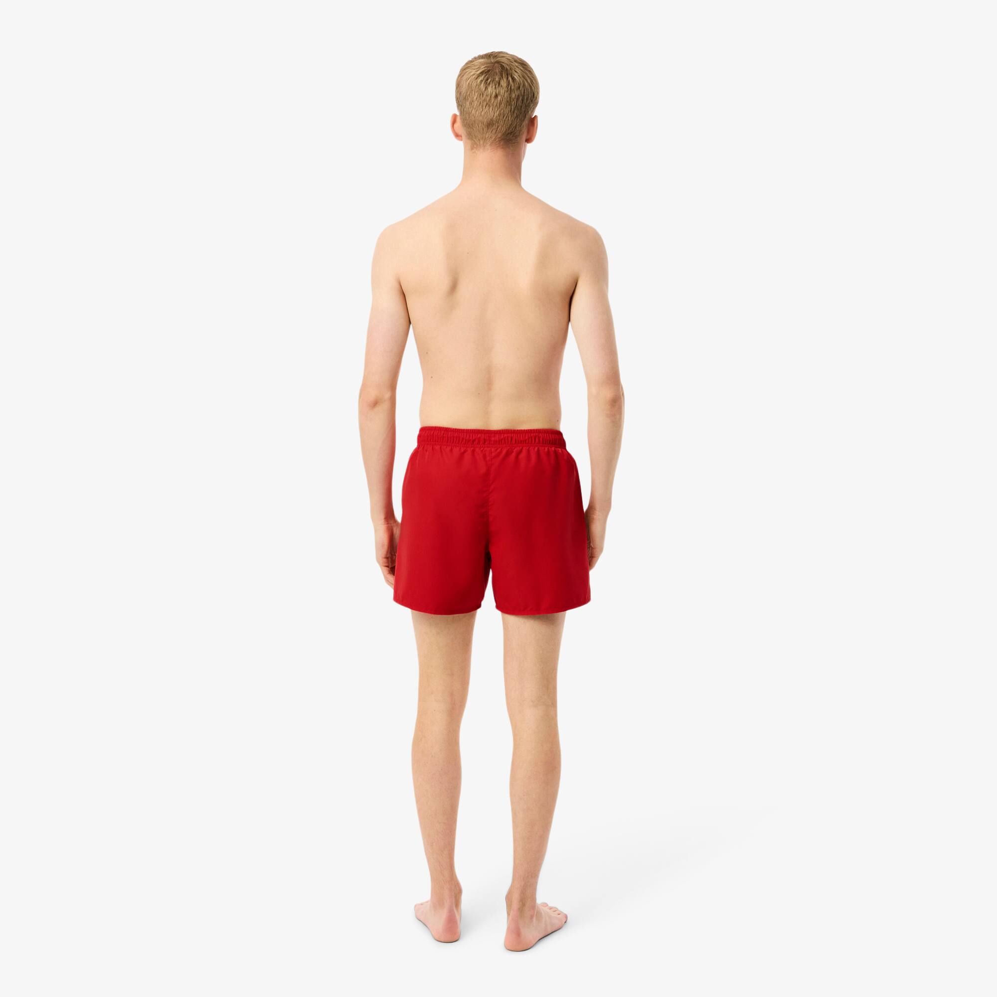 Thumbnail - Lacoste Schnell trocknende Badehose - Rot / Grün Size S