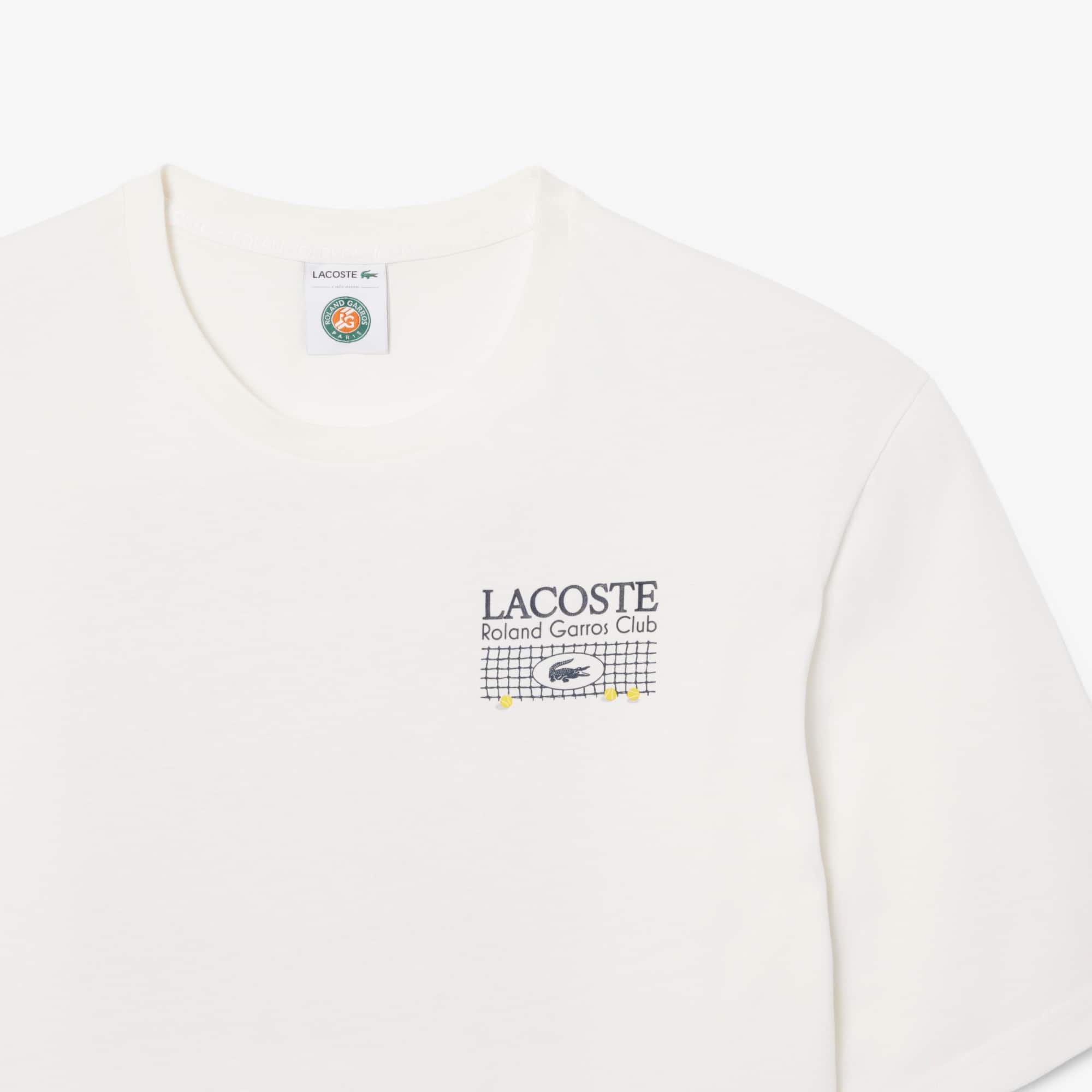 Thumbnail - Lacoste Grafisches T-Shirt Roland-Garros Edition - Weiß Size L