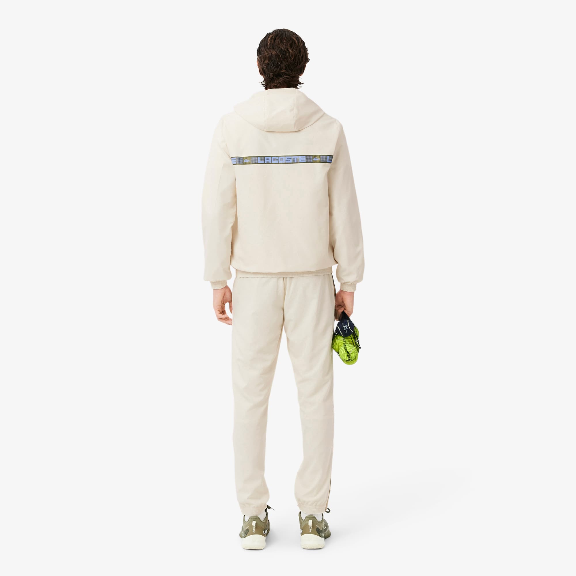 Thumbnail - Lacoste Tennis-Trainingsanzug mit Logo-Streifen - Creme Size XXL