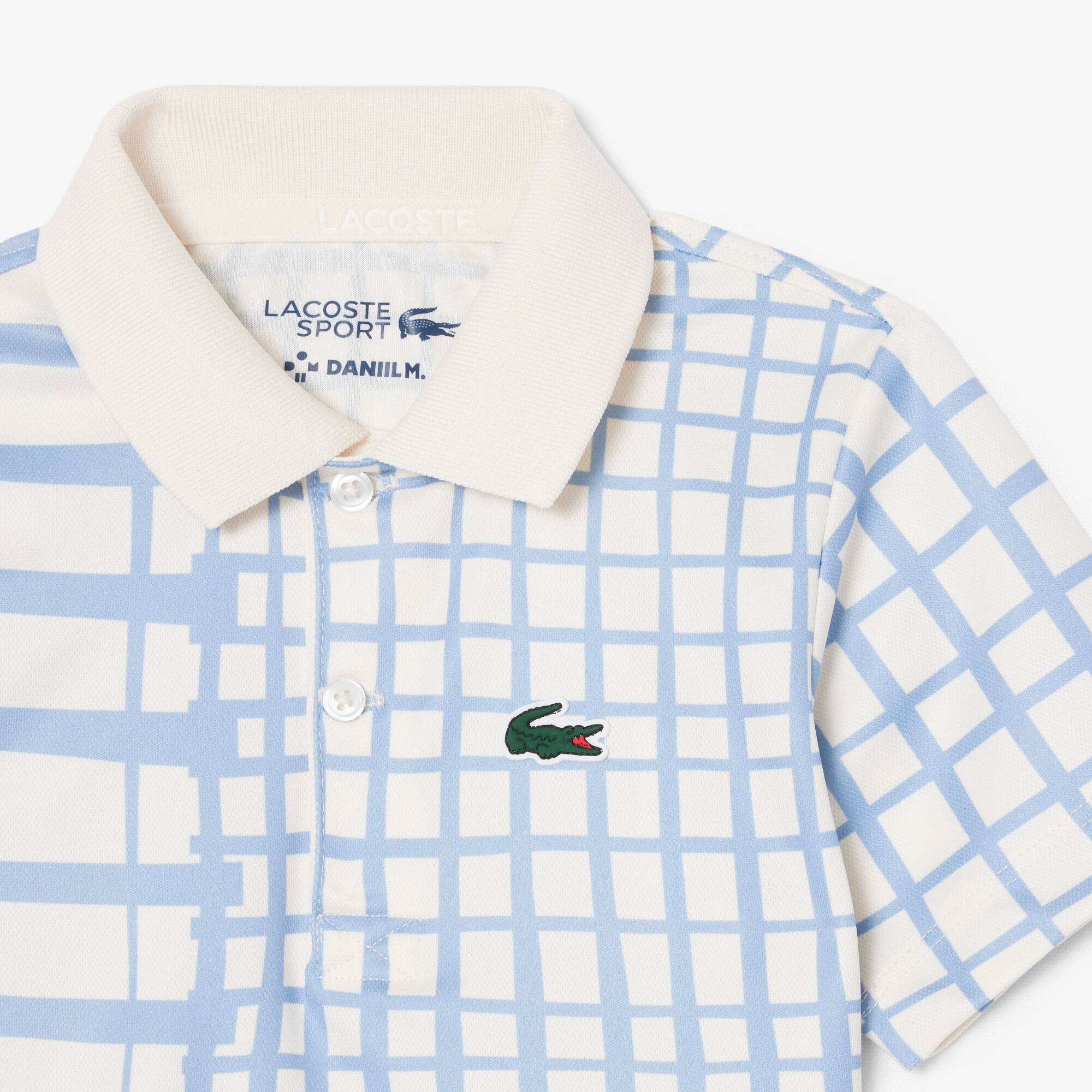 Thumbnail - Lacoste Gestreiftes Polohemd aus Piqué - Creme Size 7 - 7A