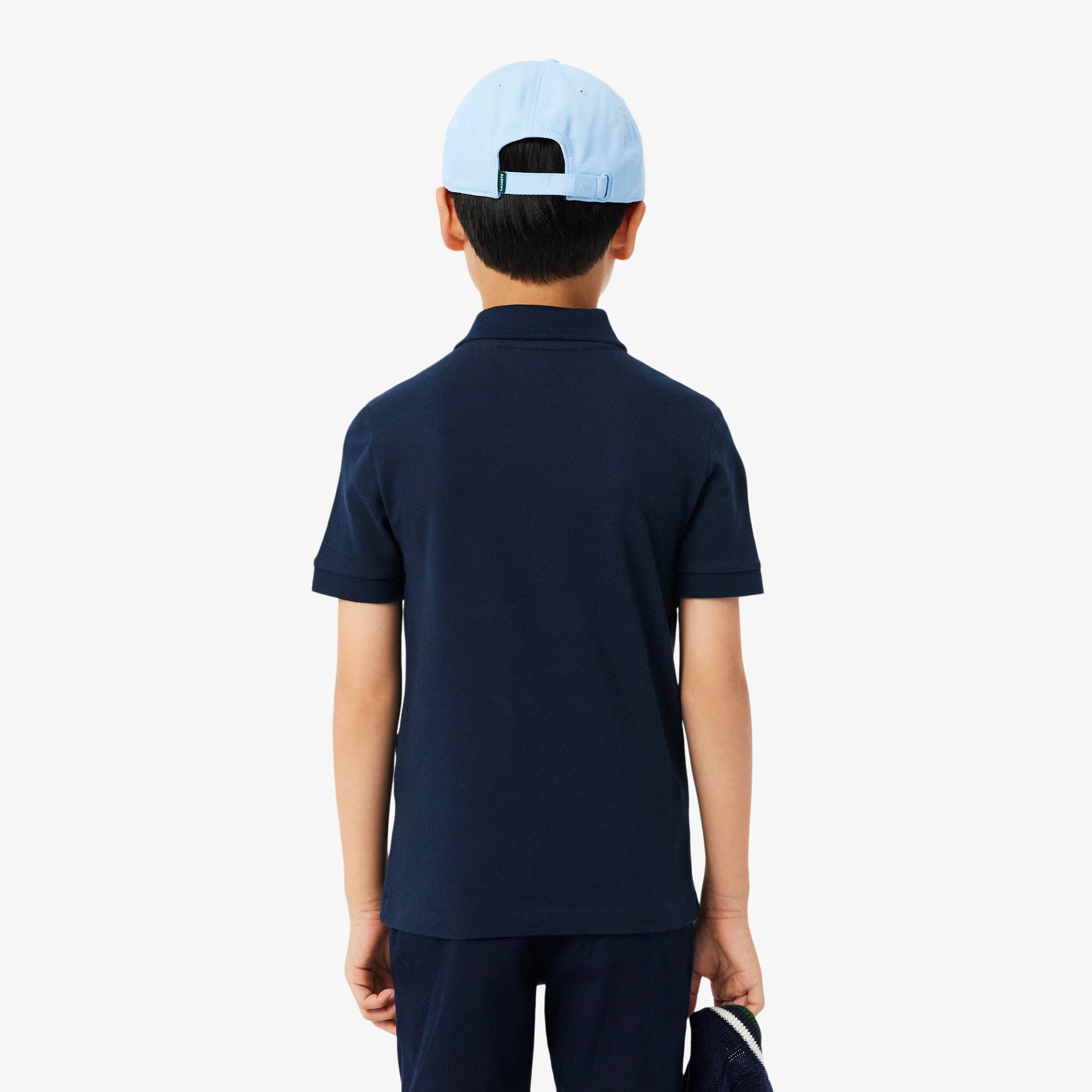 Thumbnail - Lacoste Polohemd aus Piqué mit Colorblock-Design - Navy Blau / Khaki Grün / Weiß / Blau Size 8 - 8A