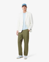 Regular Fit-Hose aus Leinen-Twill