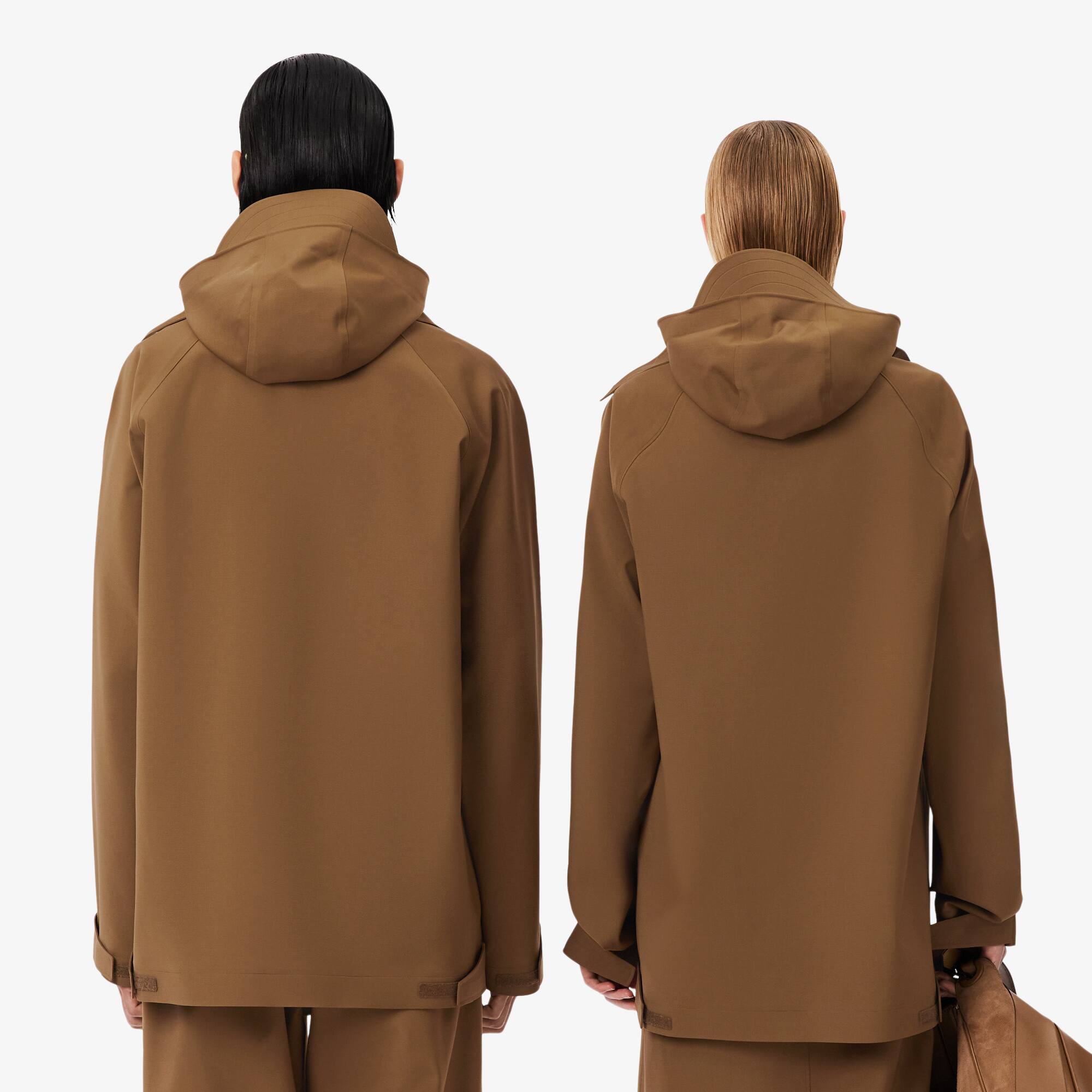Thumbnail - Lacoste Windbreaker Runway aus Wollgemisch - Marron Clair Size S