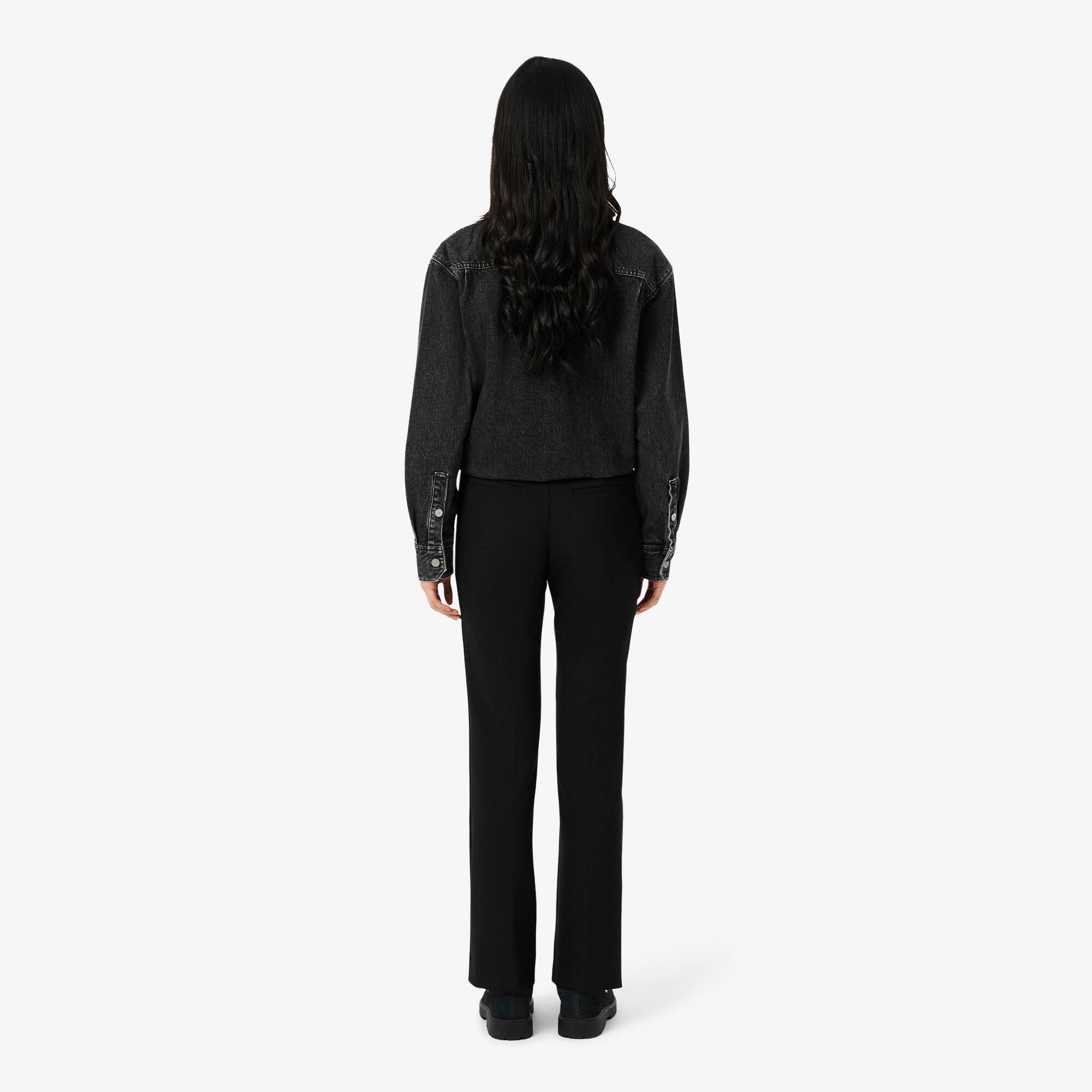 Thumbnail - Lacoste Schlaghose mit hoher Taille - Schwarz Size 38