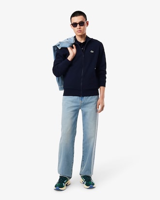 Sweatshirt aus Fleece mit hohem Kragen und Reißverschluss