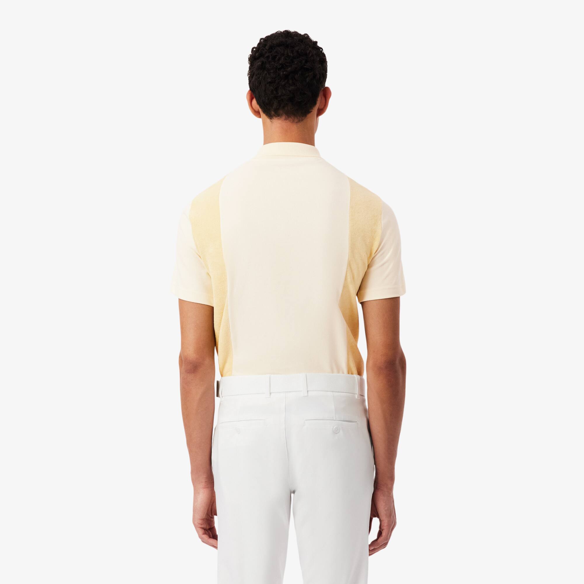 Thumbnail - Lacoste Relaxed Fit-Golf-Polohemd aus Piqué - Beige / Jaune Size S