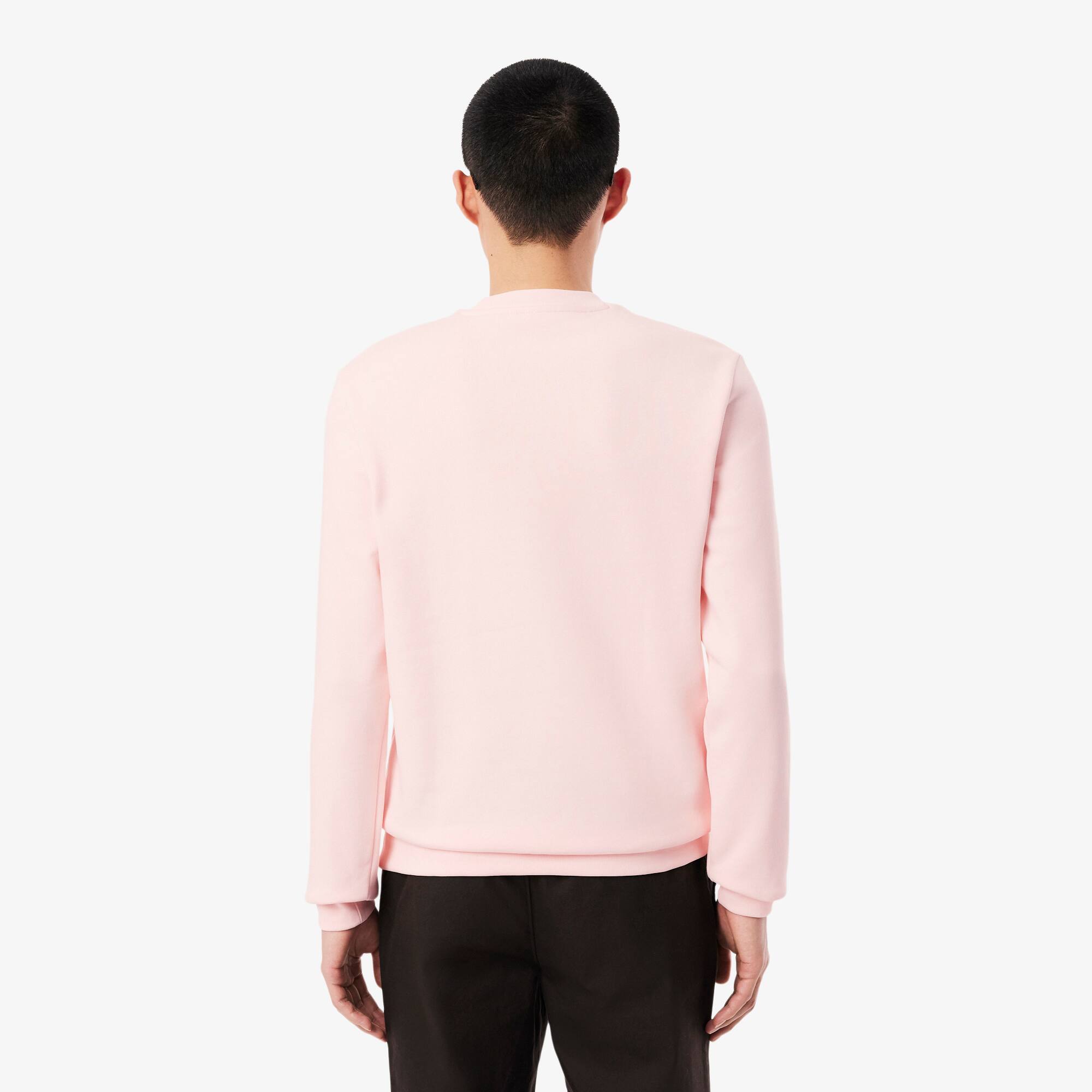 Thumbnail - Lacoste Sweatshirt aus Fleece mit Rundhalsausschnitt - Hellrosa Size 5XL