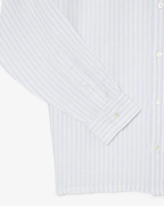 Gestreiftes Regular Fit-Leinenhemd