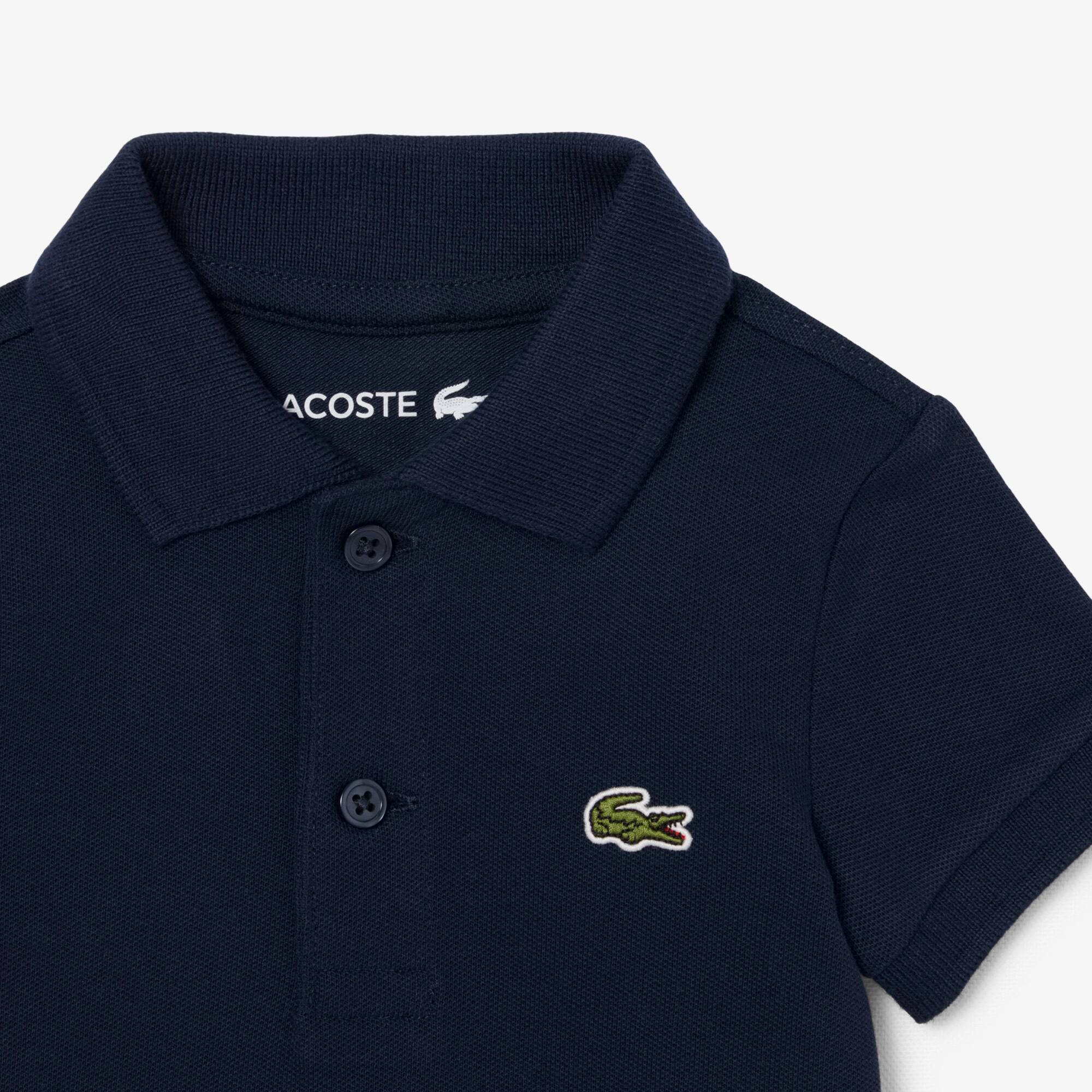 Thumbnail - Lacoste Baby-Body aus Petit Piqué - Navy Blau Size 7 - 24M