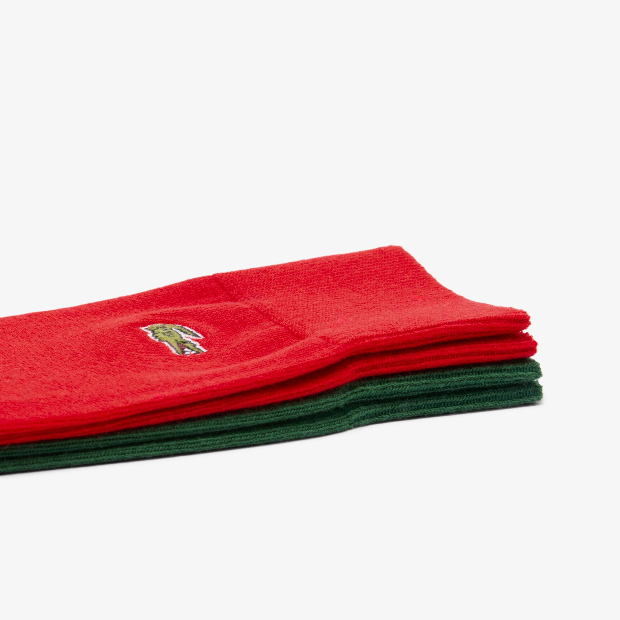 Thumbnail - Lacoste 2er-Pack lange Socken - Grün / Rot Size 35/38