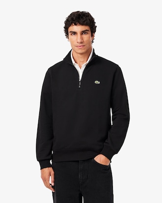 Fleece-Sweatshirt mit Rei&szlig;verschluss und hohem Kragen