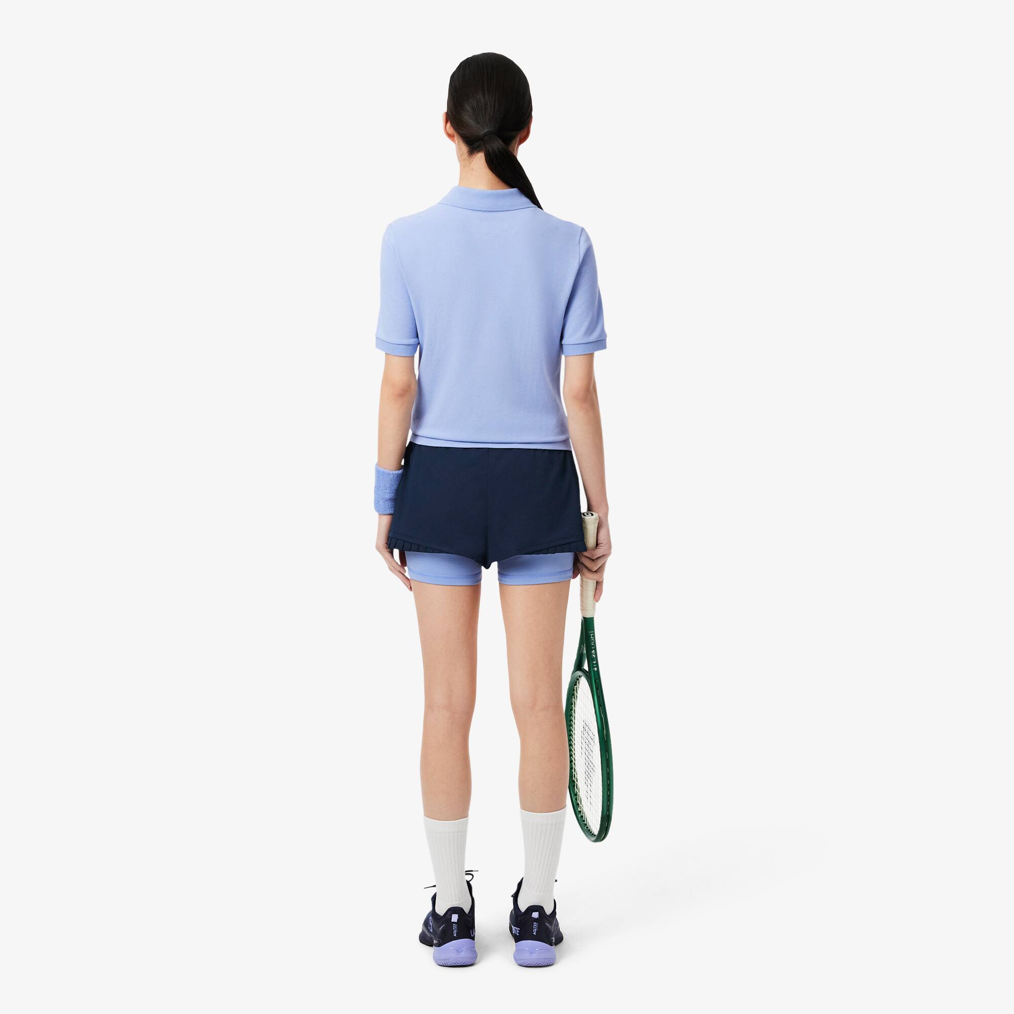 Thumbnail - Lacoste Gefütterte Tennisshorts mit Ultra Dry-Technologie - Navy Blau / Lila Size 38