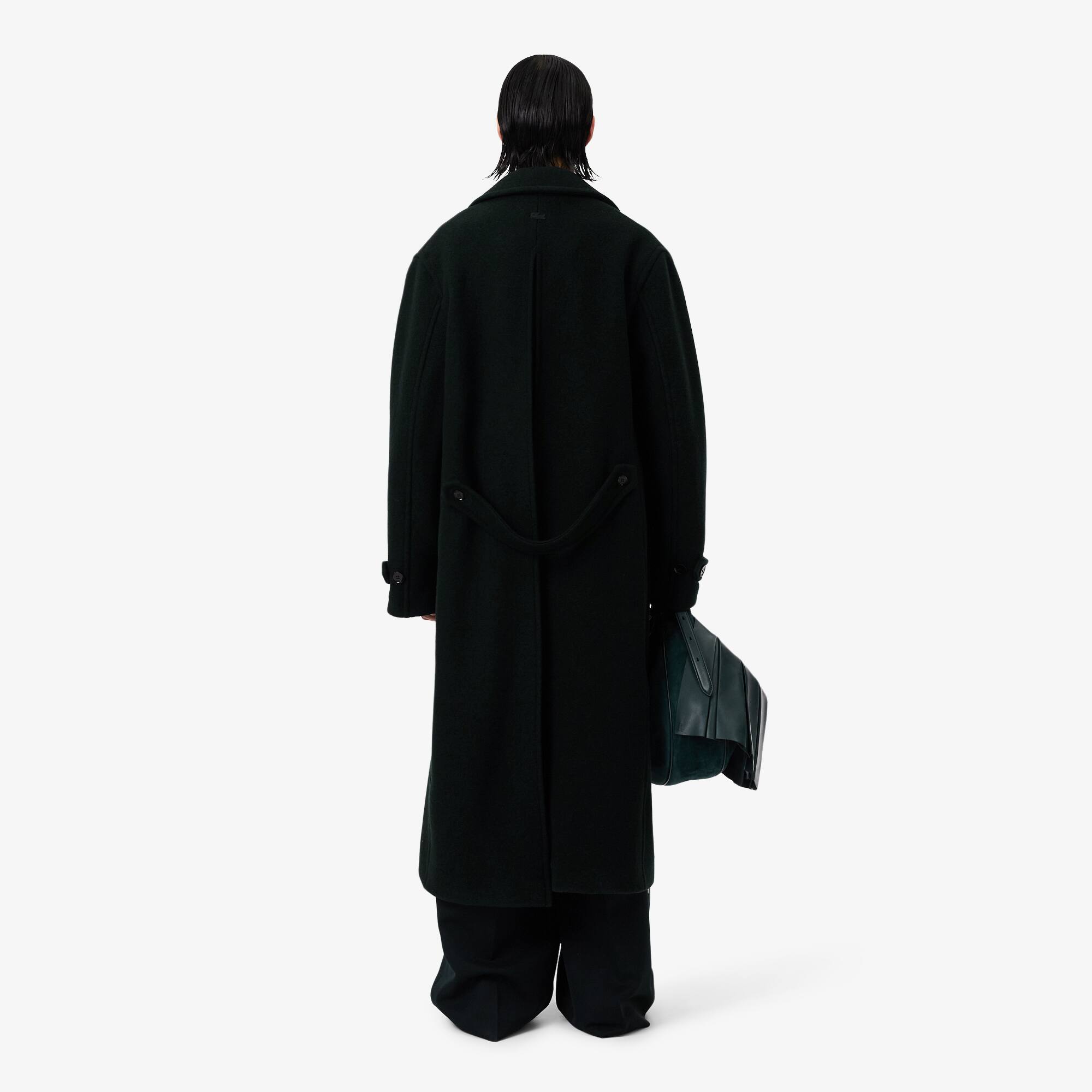 Thumbnail - Lacoste Mantel Runway aus gekochter Wolle - Vert Fonce Size 50 - M